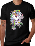 Psychedelic Skull T-Shirt: Mind-Bending Graphic Tee