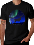 Aurora Deer Graphic T-Shirt