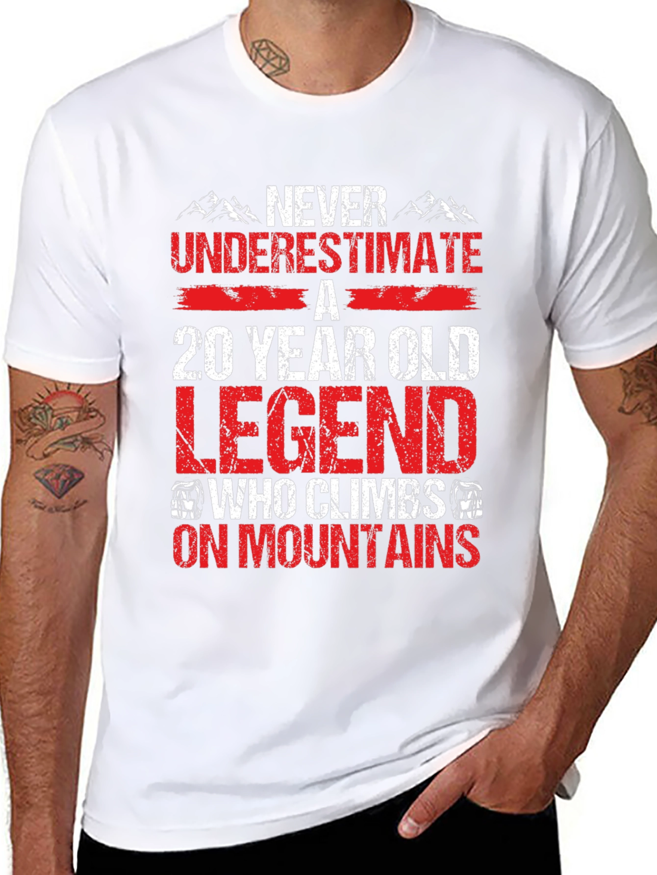20 Year Old Legend Climbs Mountains T-Shirt
