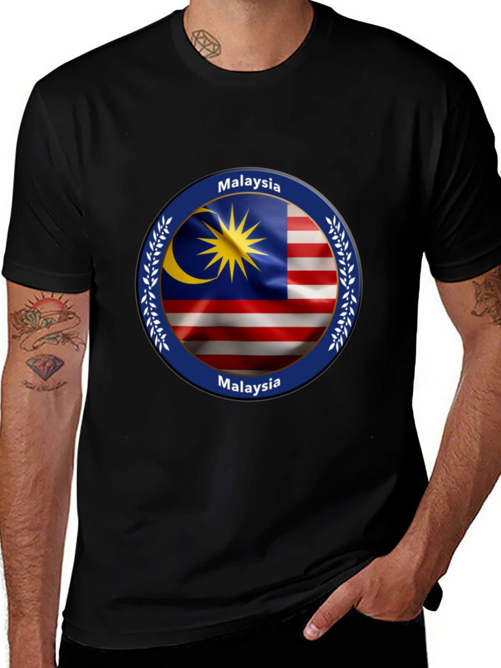 Malaysia Flag Graphic T-Shirt