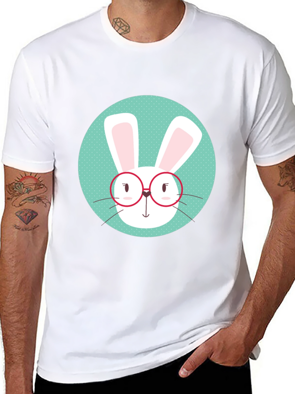 Cute Bunny with Glasses T-Shirt