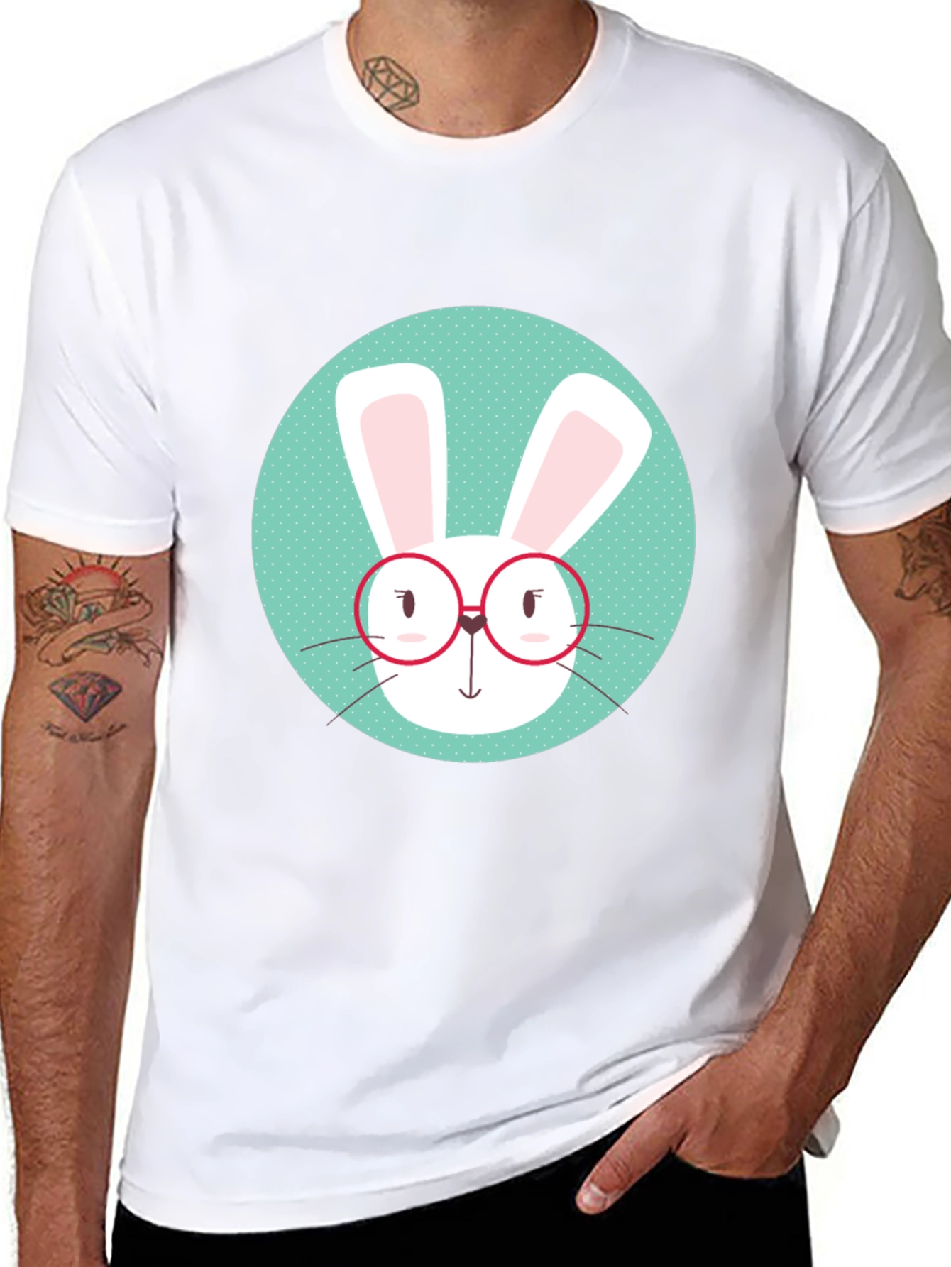 Cute Bunny with Glasses T-Shirt