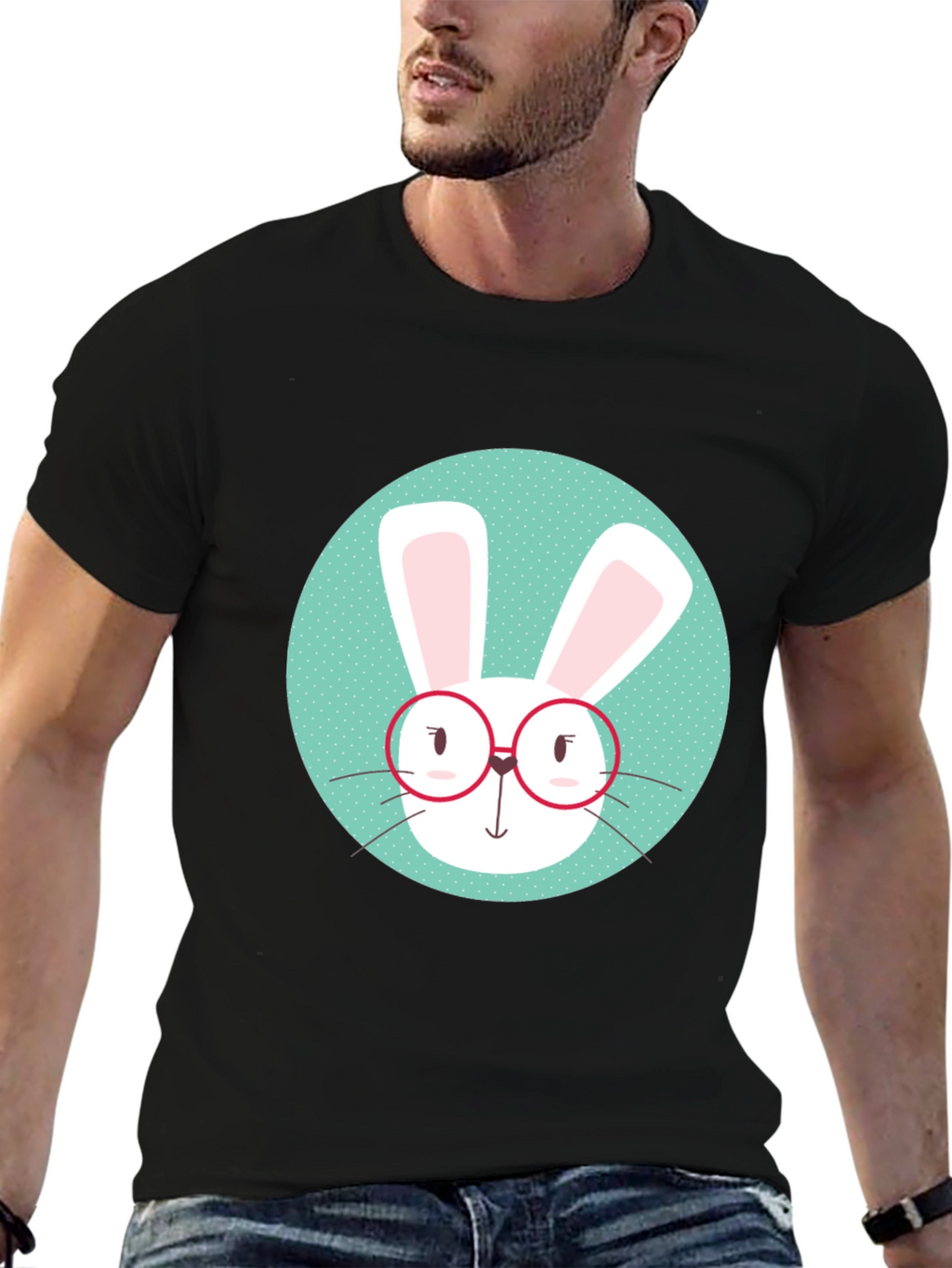 Cute Bunny with Glasses T-Shirt