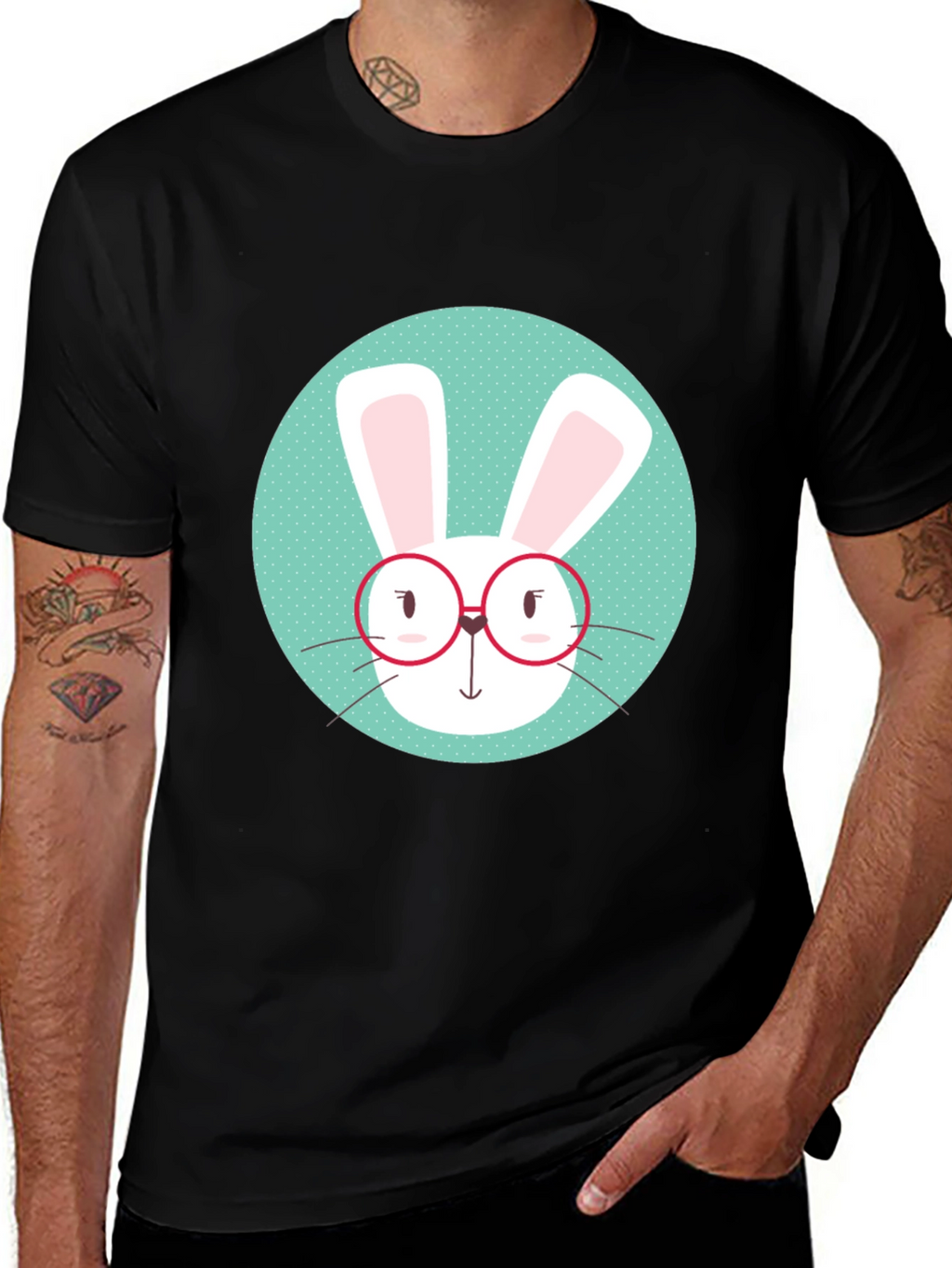 Cute Bunny with Glasses T-Shirt