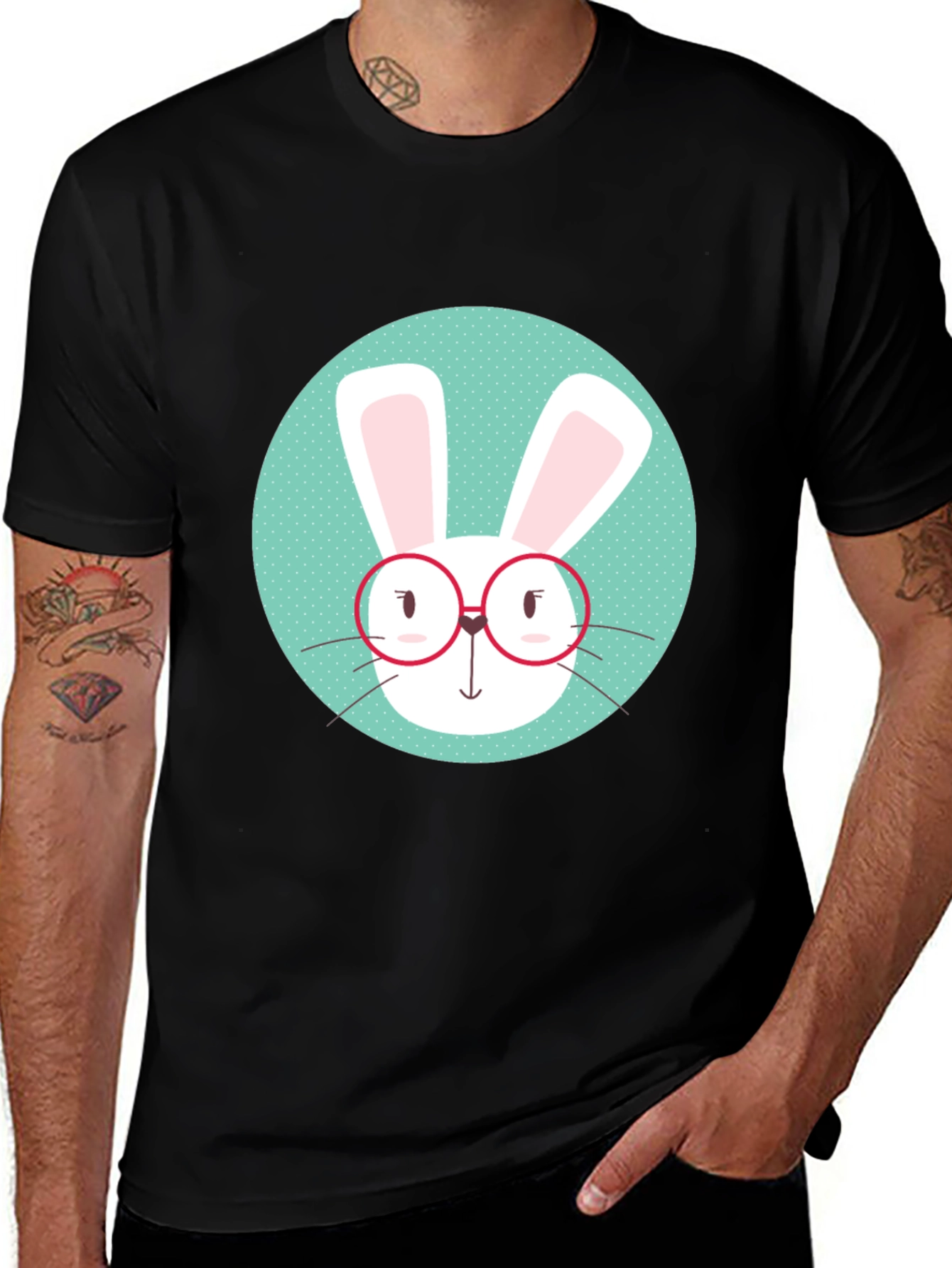 Cute Bunny with Glasses T-Shirt