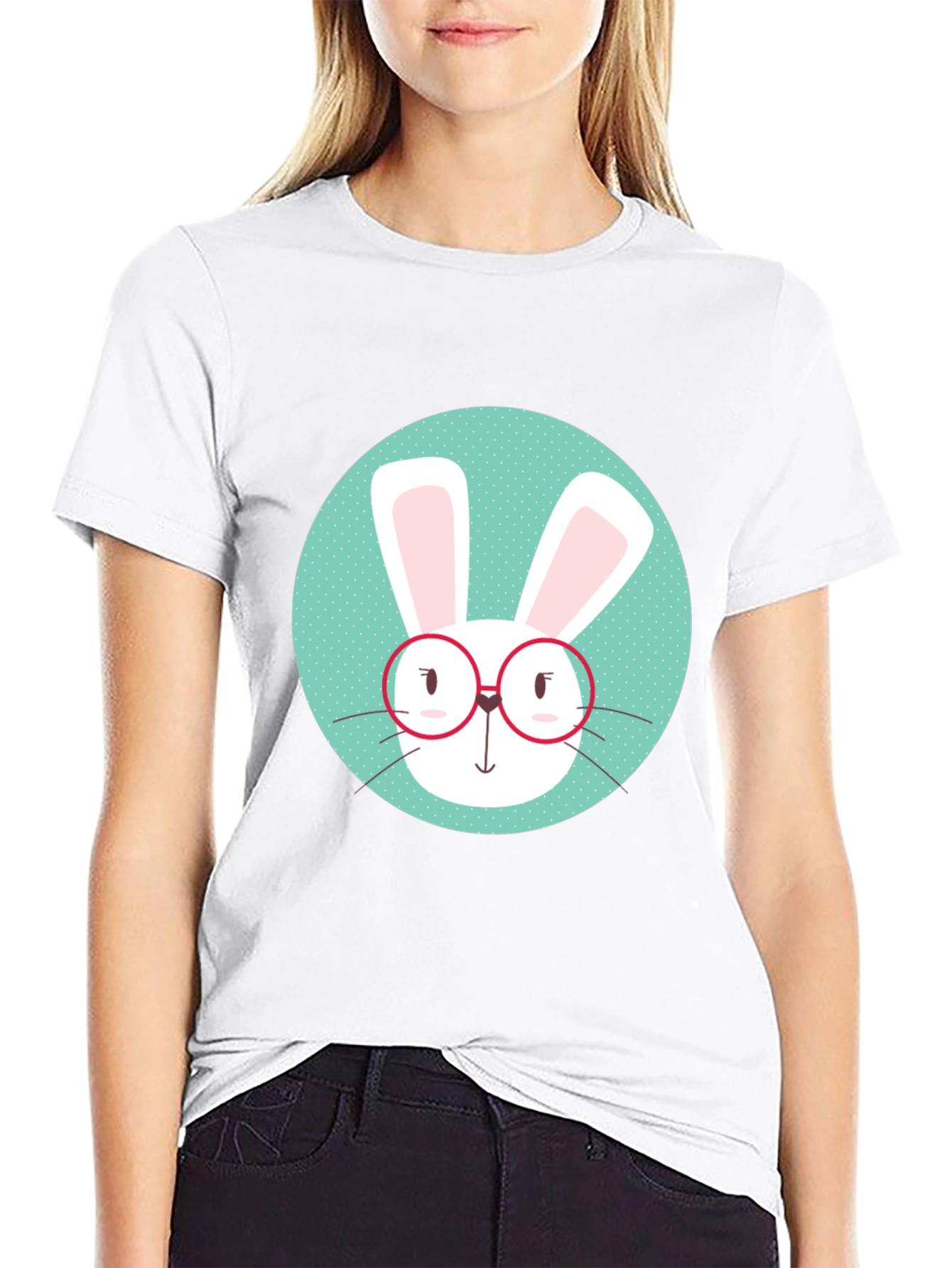 Cute Bunny with Glasses T-Shirt