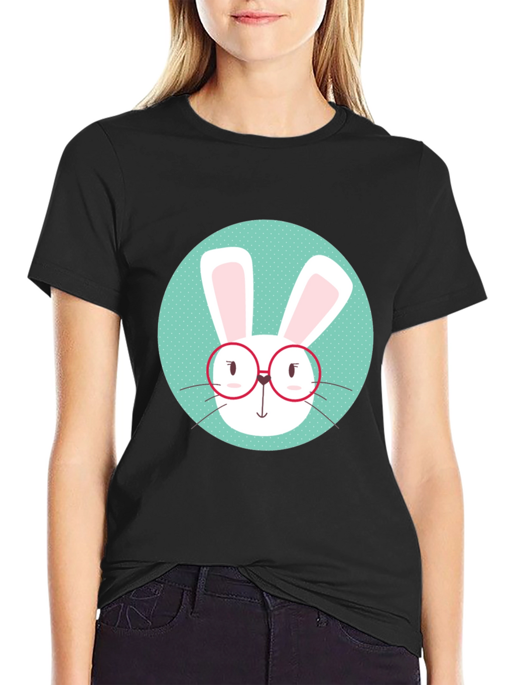 Cute Bunny with Glasses T-Shirt
