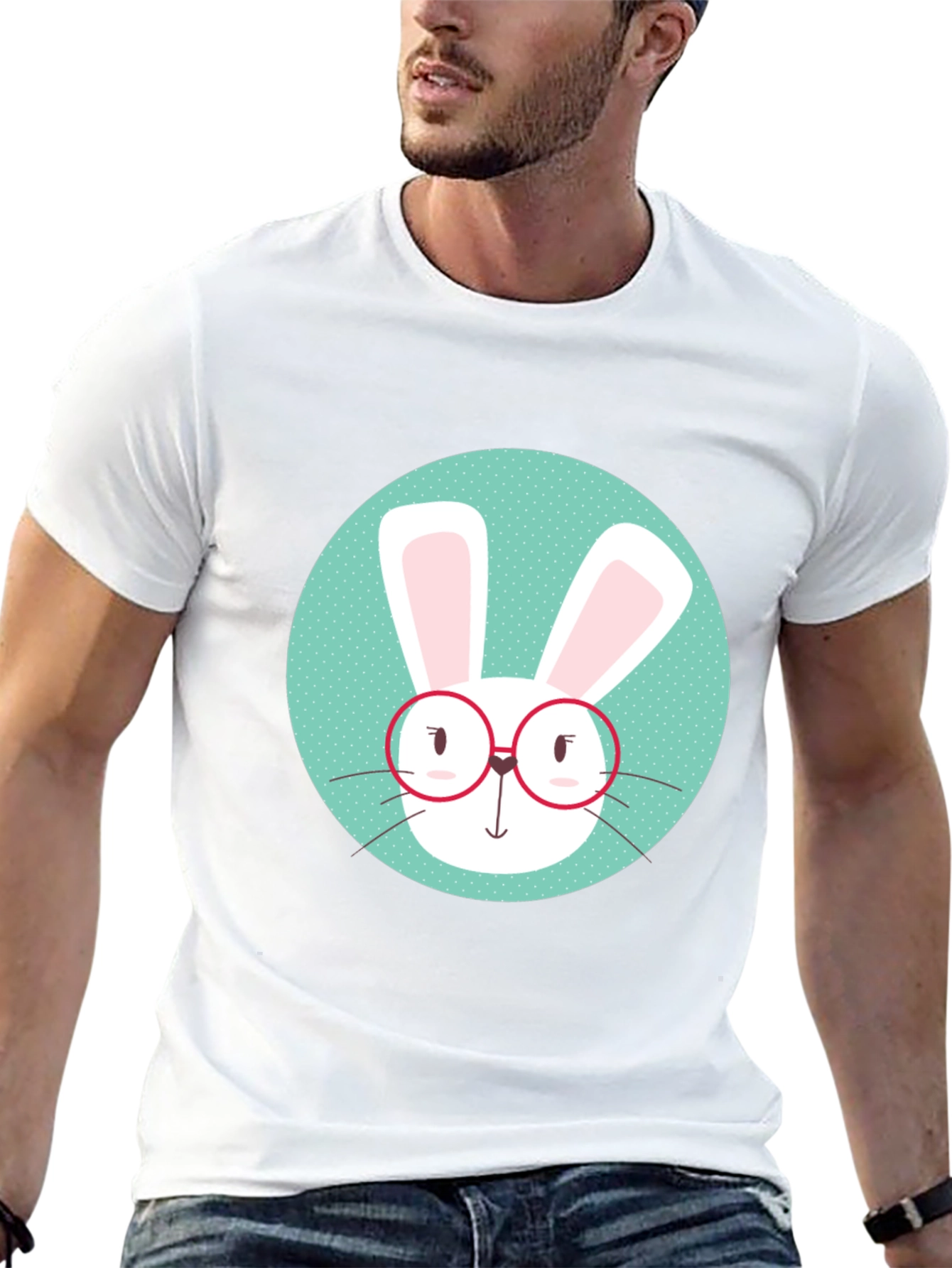 Cute Bunny with Glasses T-Shirt