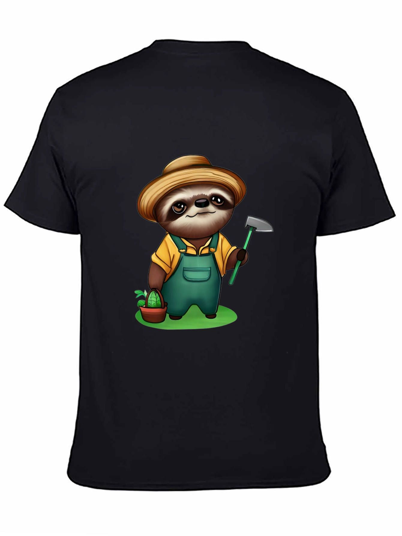 Sloth Farmer Graphic Tee - Cute Cartoon Design