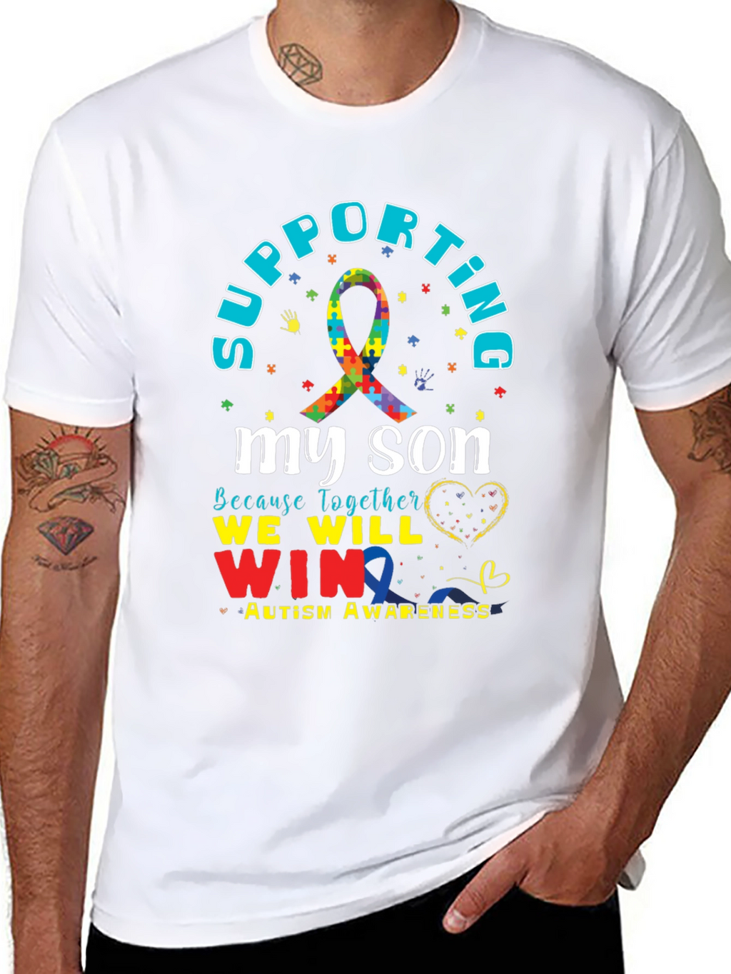Supporting My Son Autism Awareness T-Shirt