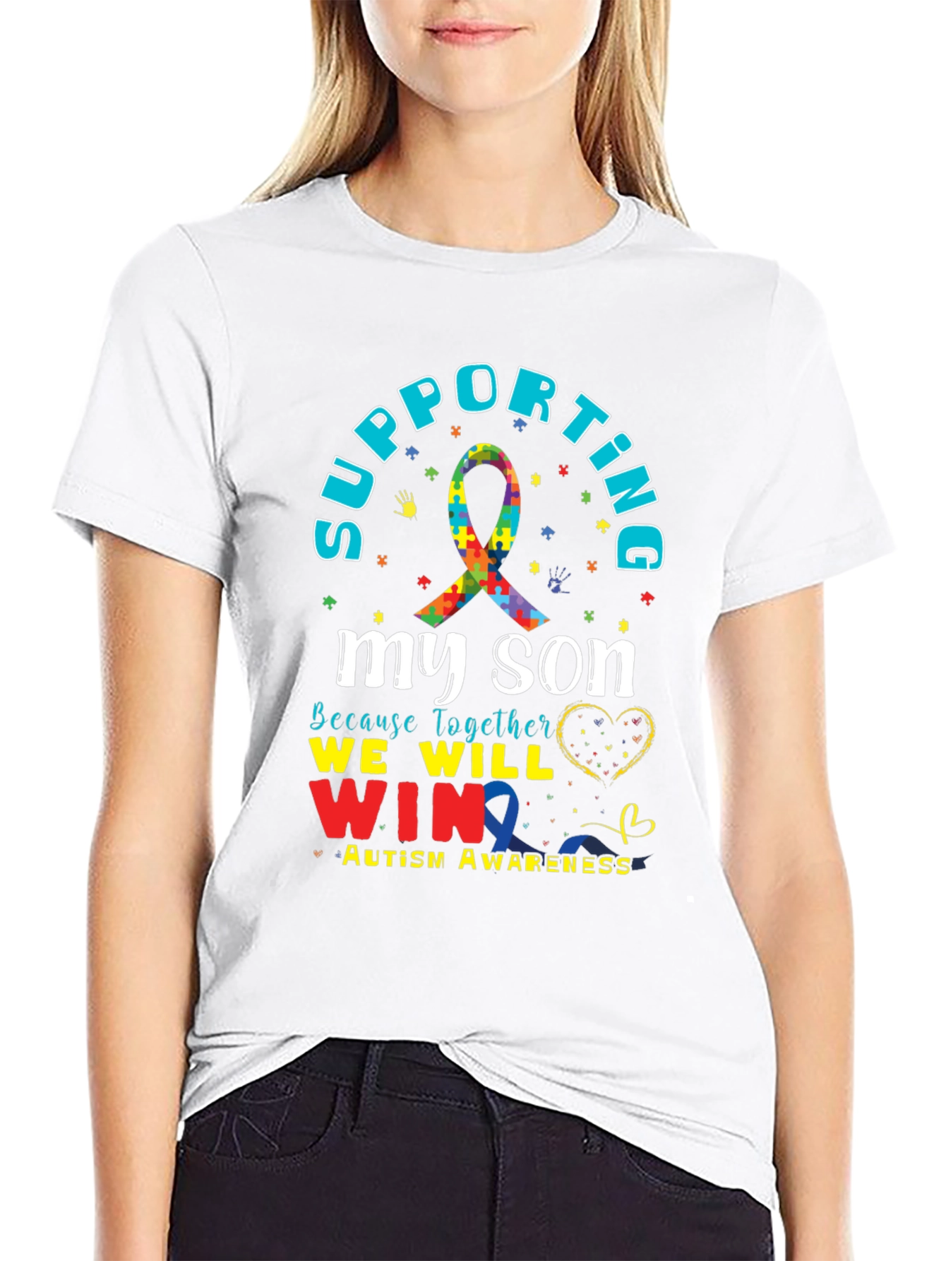 Supporting My Son Autism Awareness T-Shirt