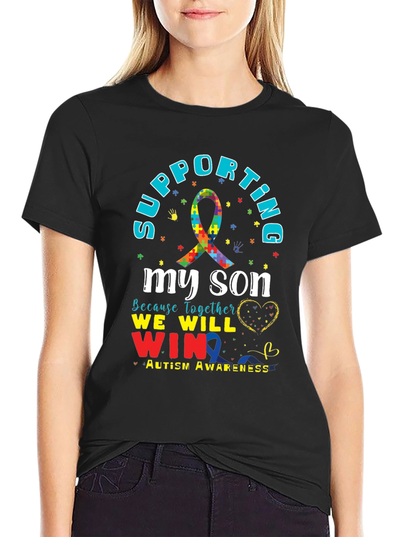 Supporting My Son Autism Awareness T-Shirt