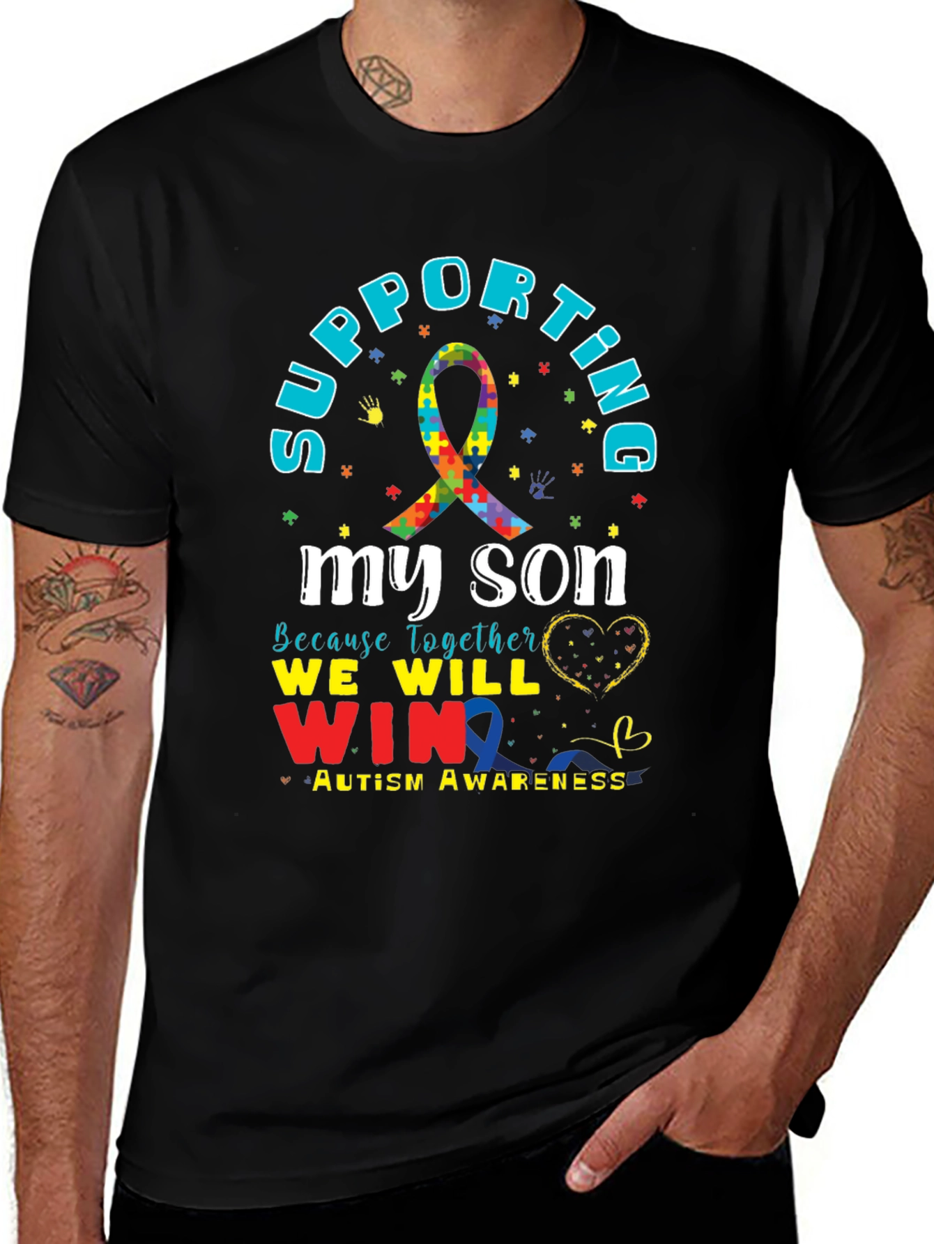 Supporting My Son Autism Awareness T-Shirt