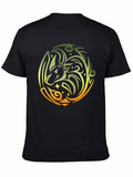 Tribal Bull Graphic Black T-Shirt