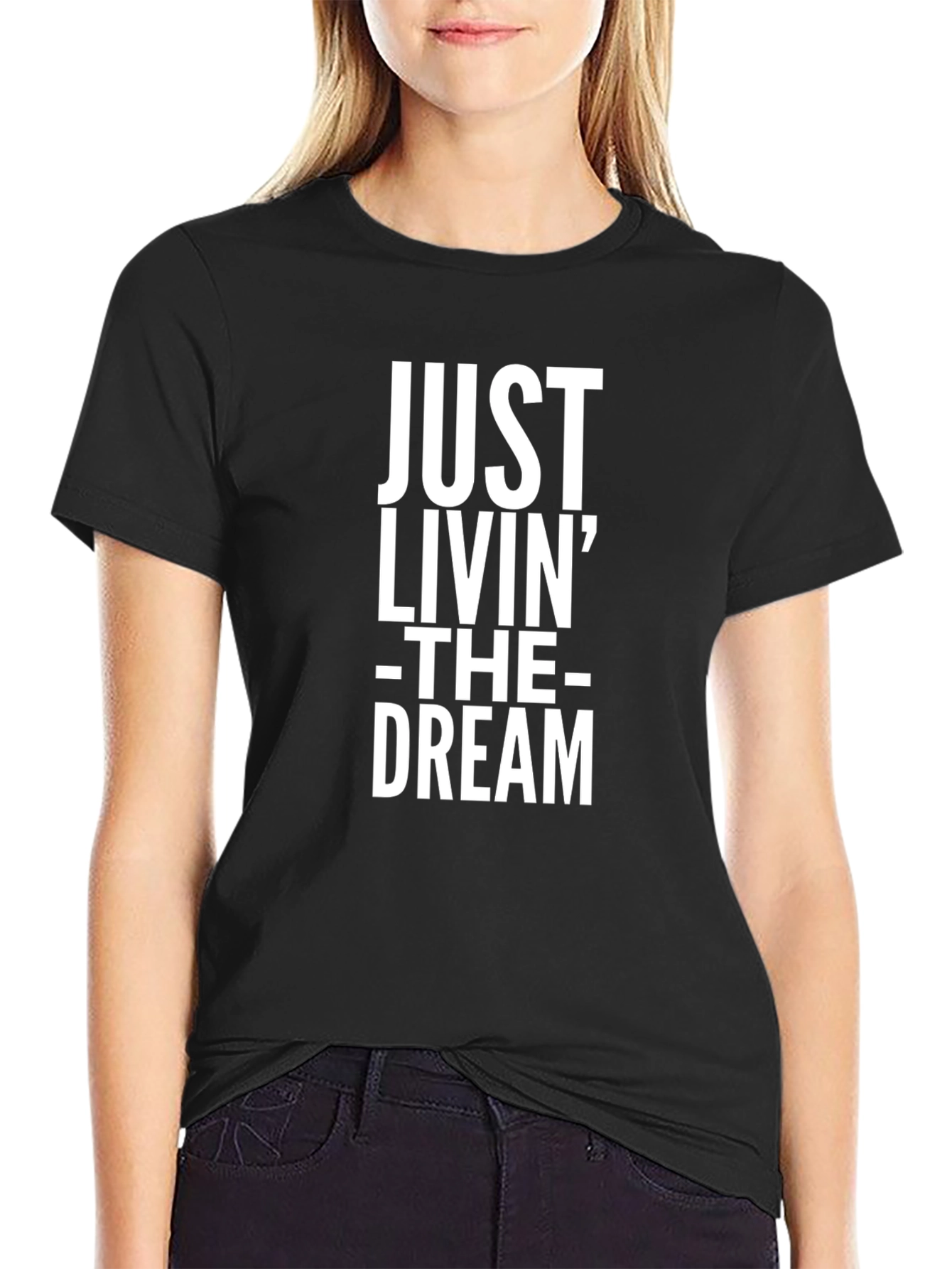 Just Livin The Dream Graphic Tee - Black