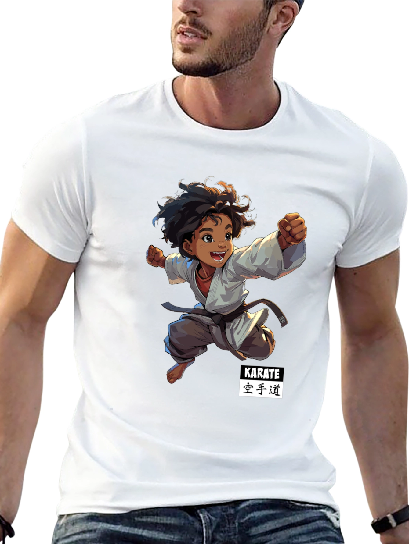 Karate Kid Black T-Shirt - Martial Arts Design