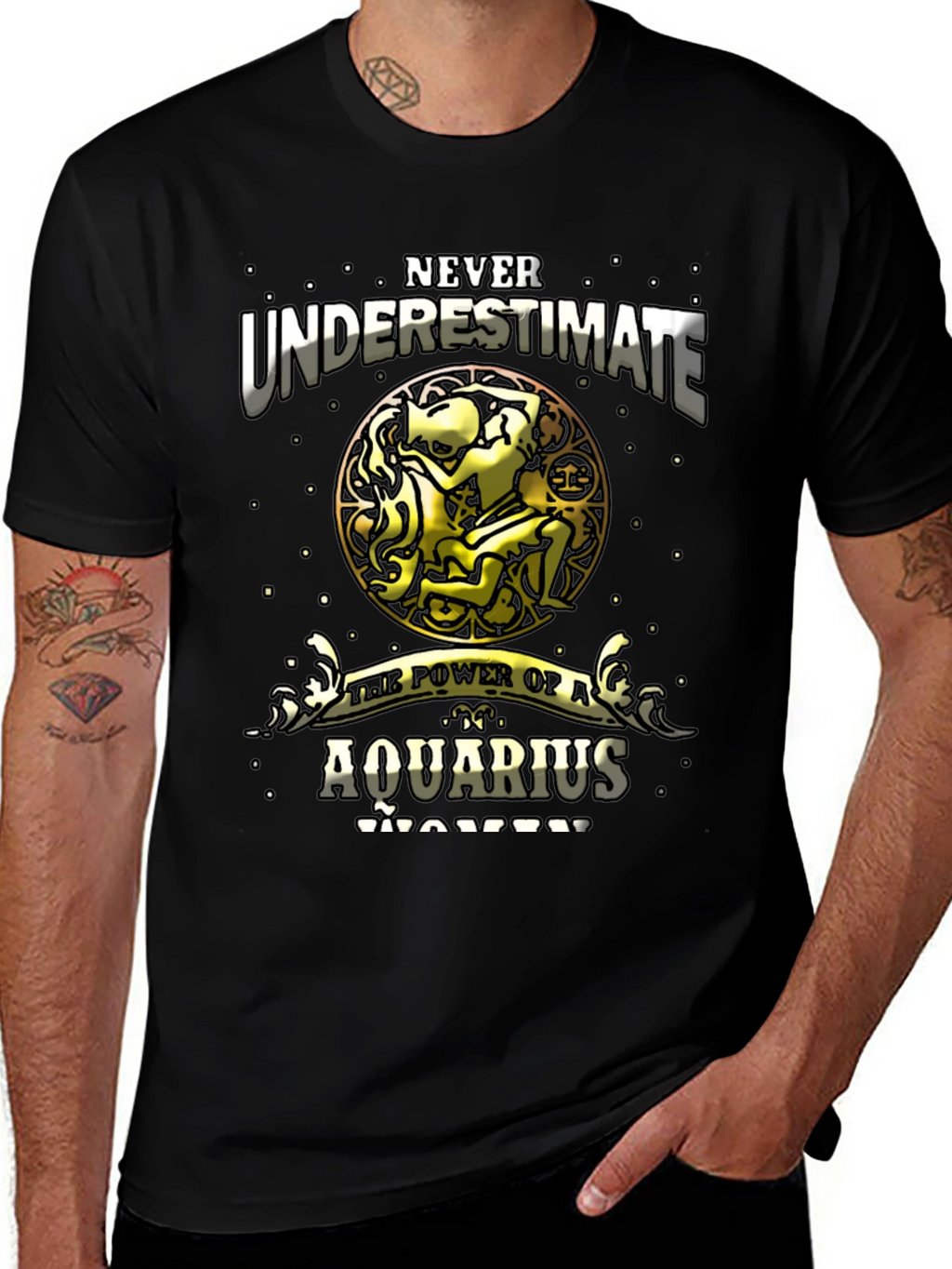 Aquarius Woman Power T-Shirt - Zodiac Gift