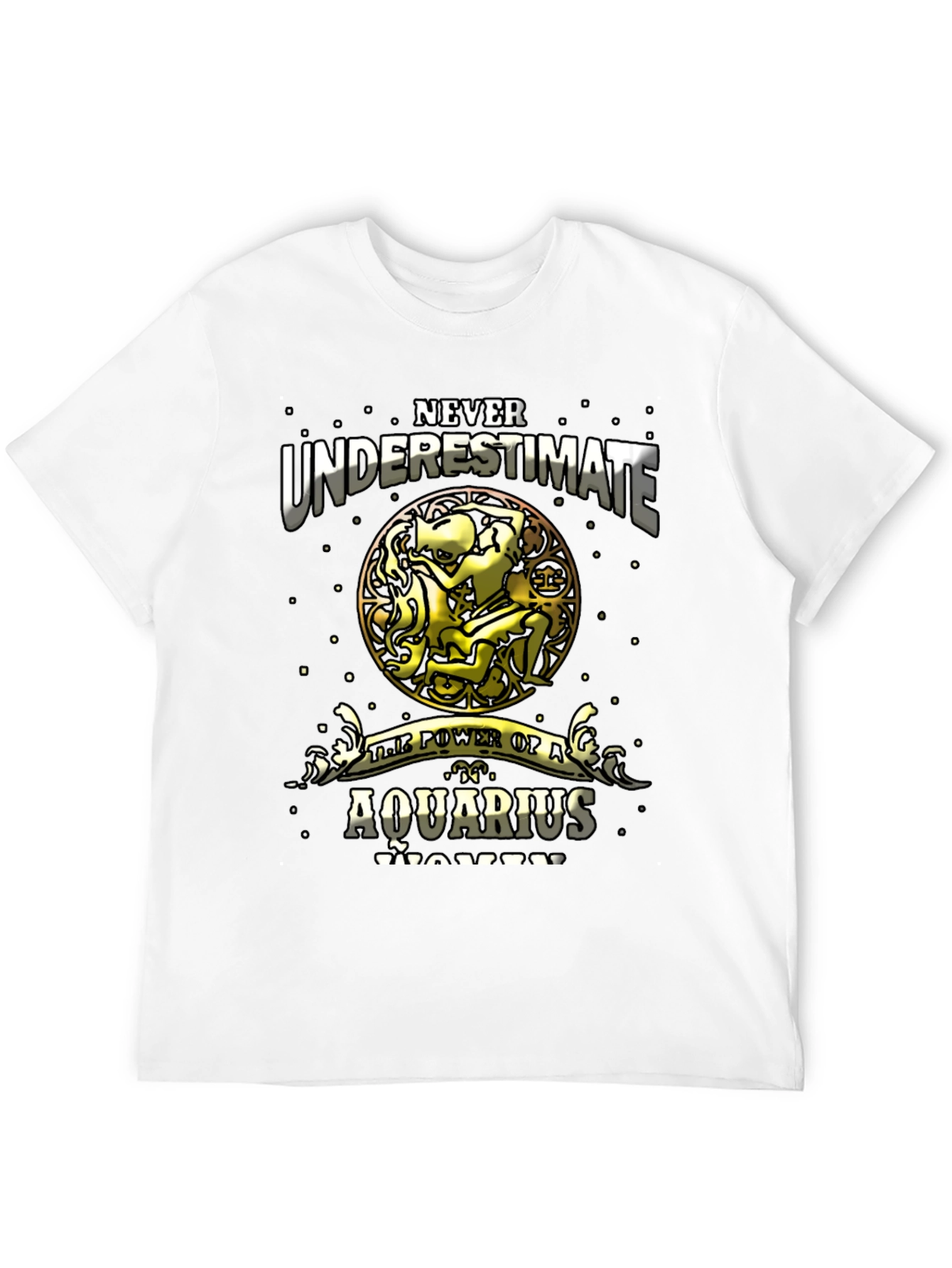 Aquarius Woman Power T-Shirt - Zodiac Gift