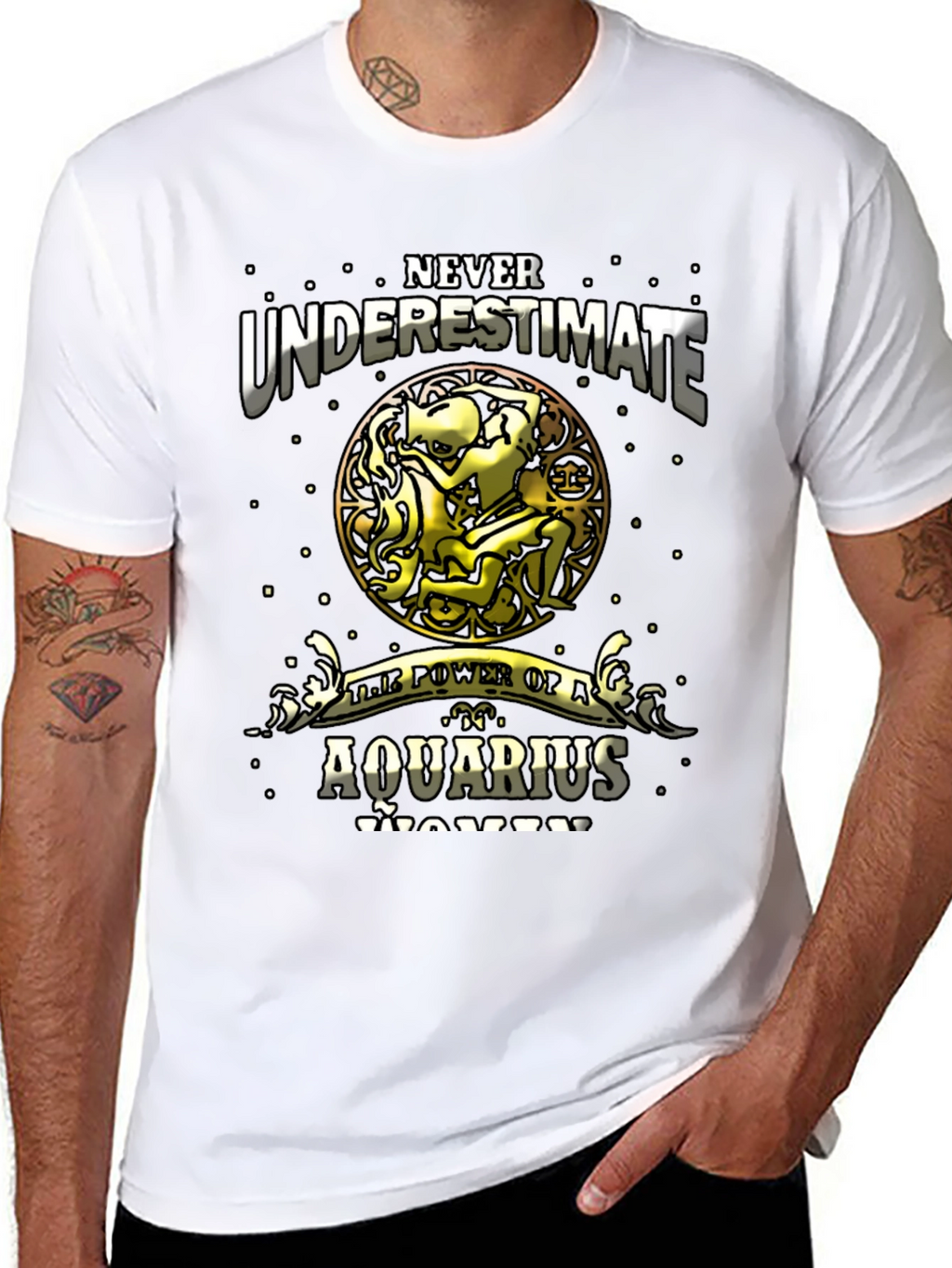 Aquarius Woman Power T-Shirt - Zodiac Gift