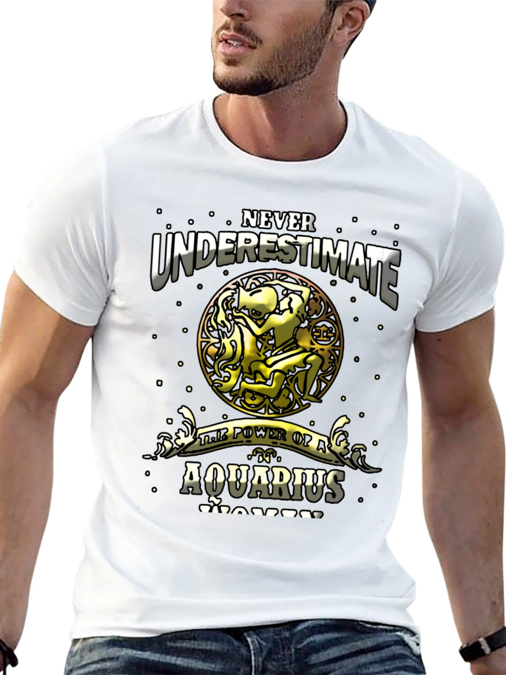Aquarius Woman Power T-Shirt - Zodiac Gift