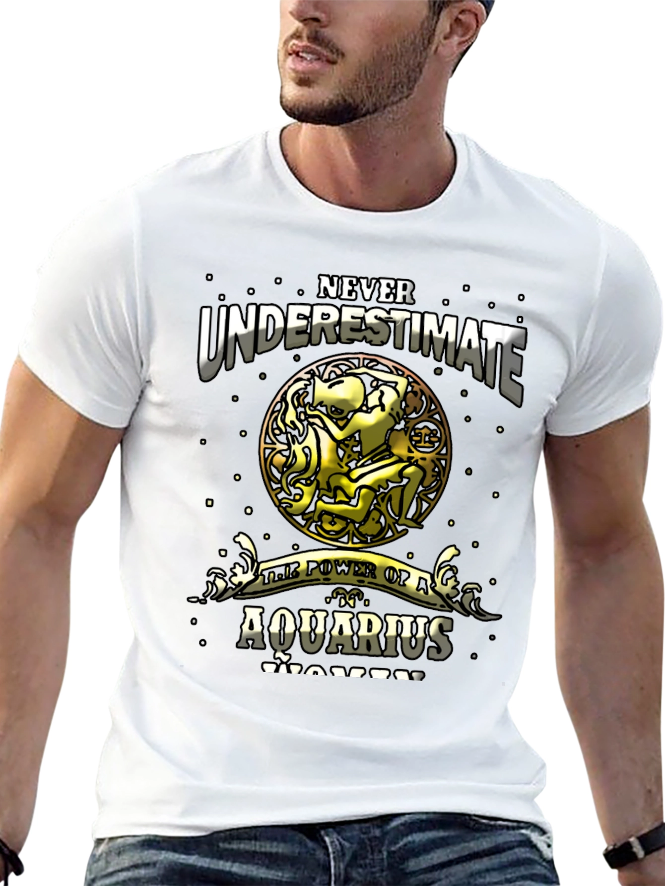 Aquarius Woman Power T-Shirt - Zodiac Gift