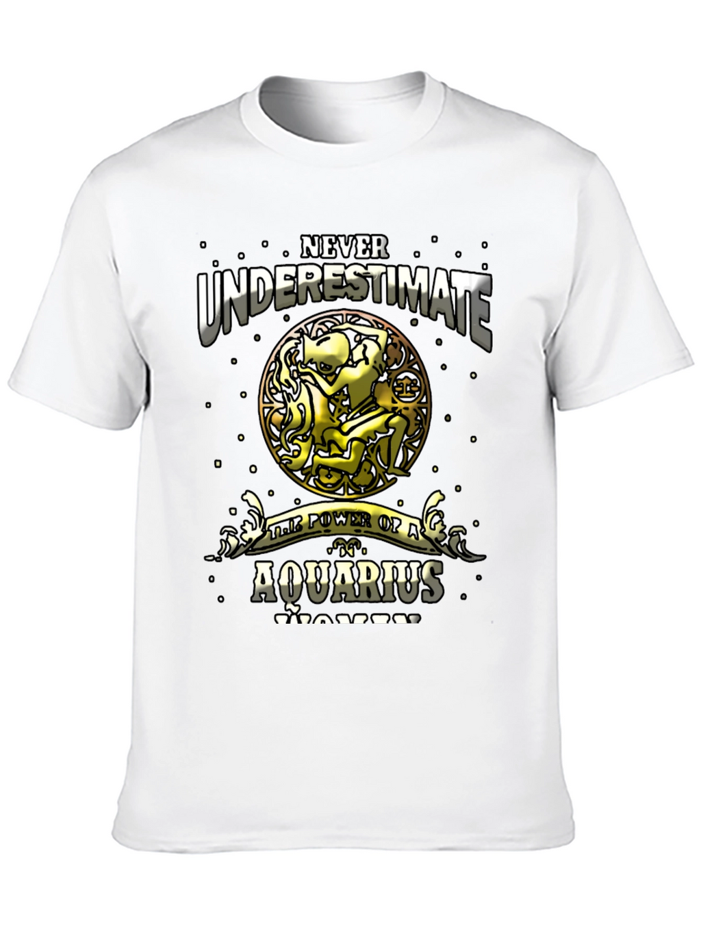 Aquarius Woman Power T-Shirt - Zodiac Gift