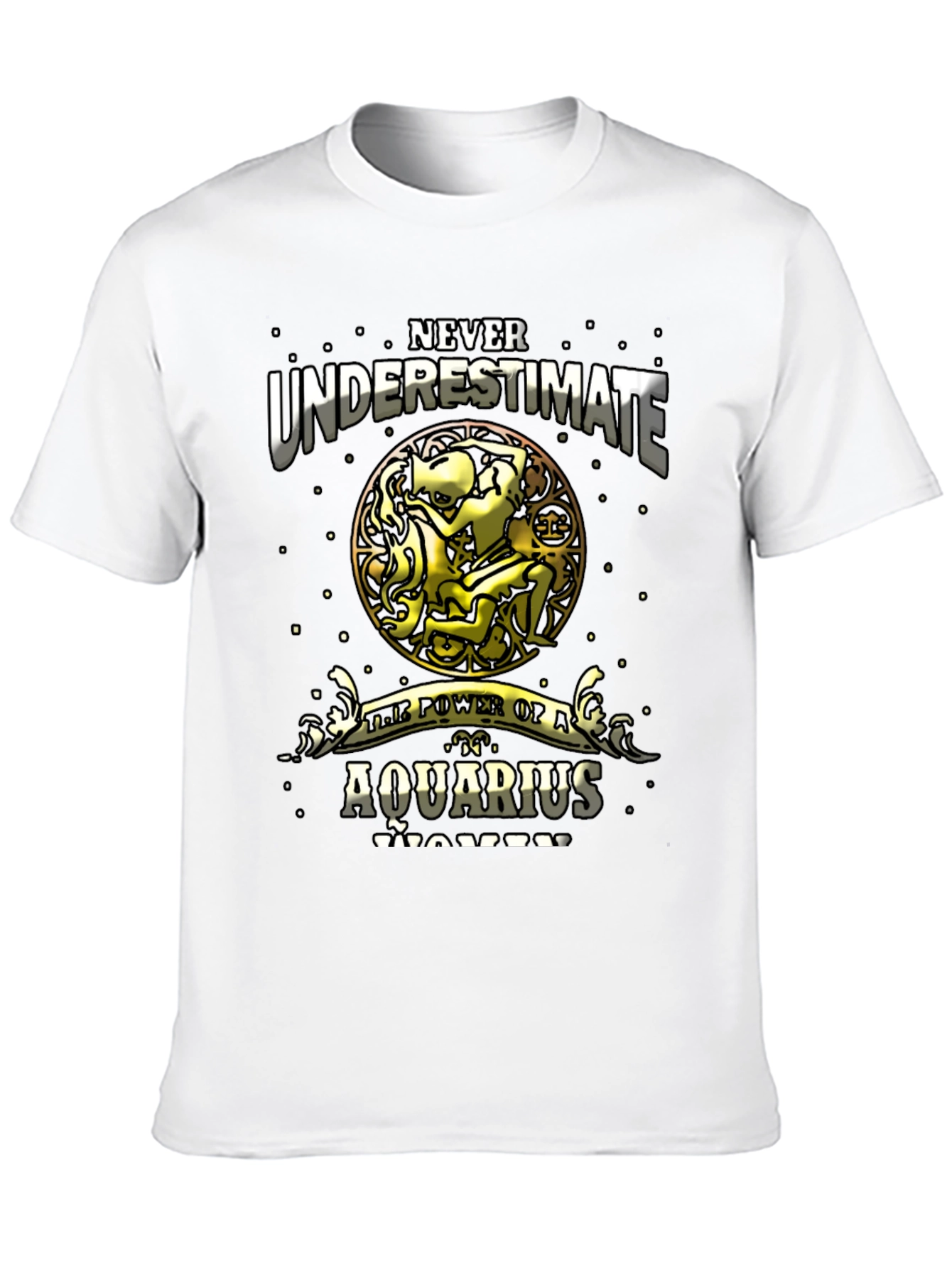 Aquarius Woman Power T-Shirt - Zodiac Gift