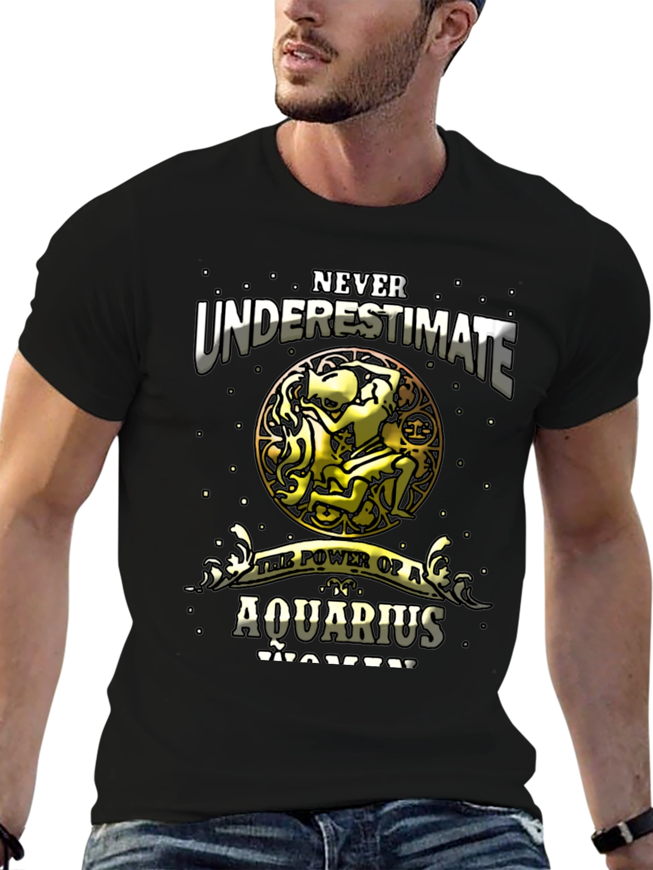 Aquarius Woman Power T-Shirt - Zodiac Gift