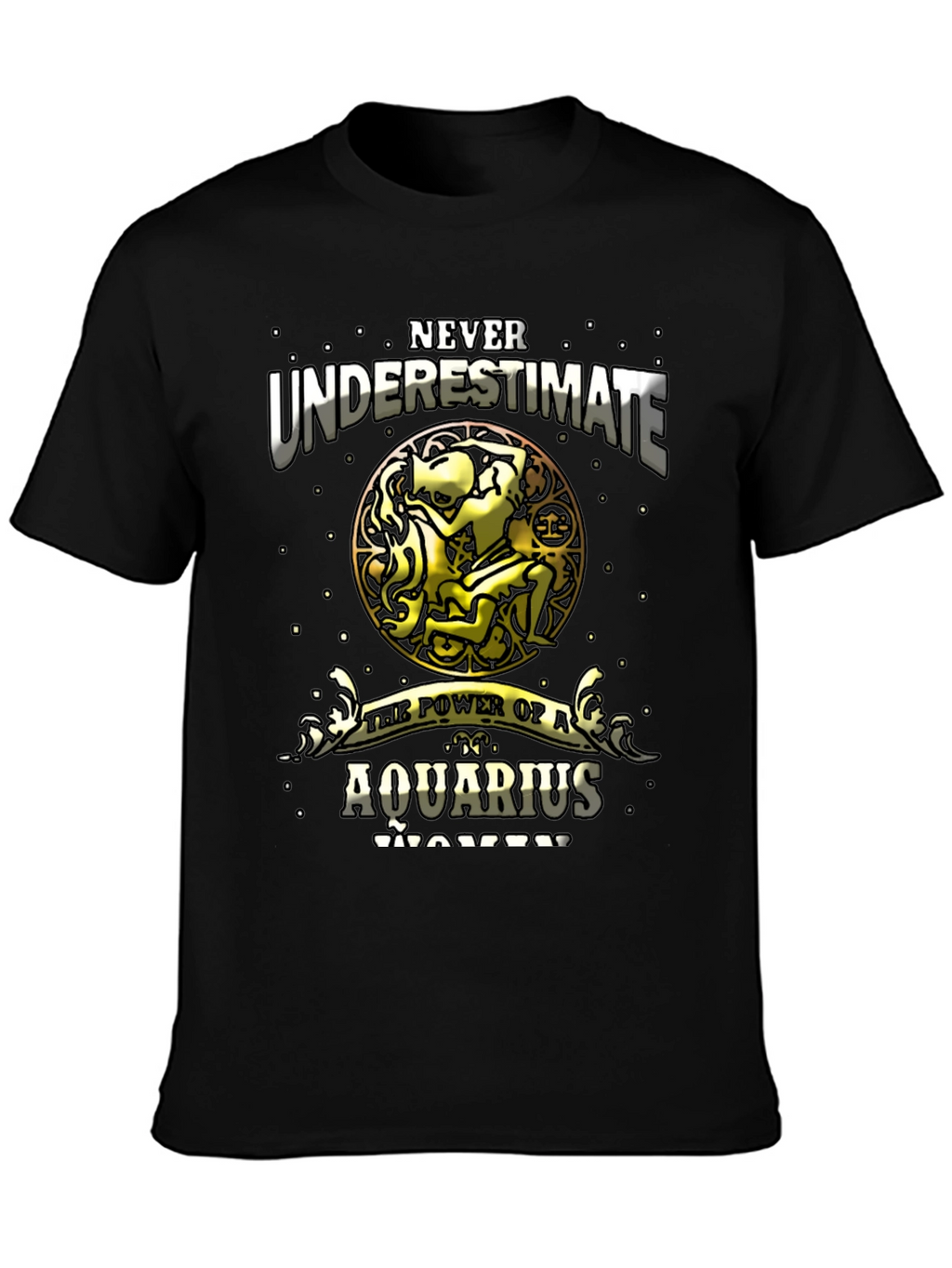 Aquarius Woman Power T-Shirt - Zodiac Gift