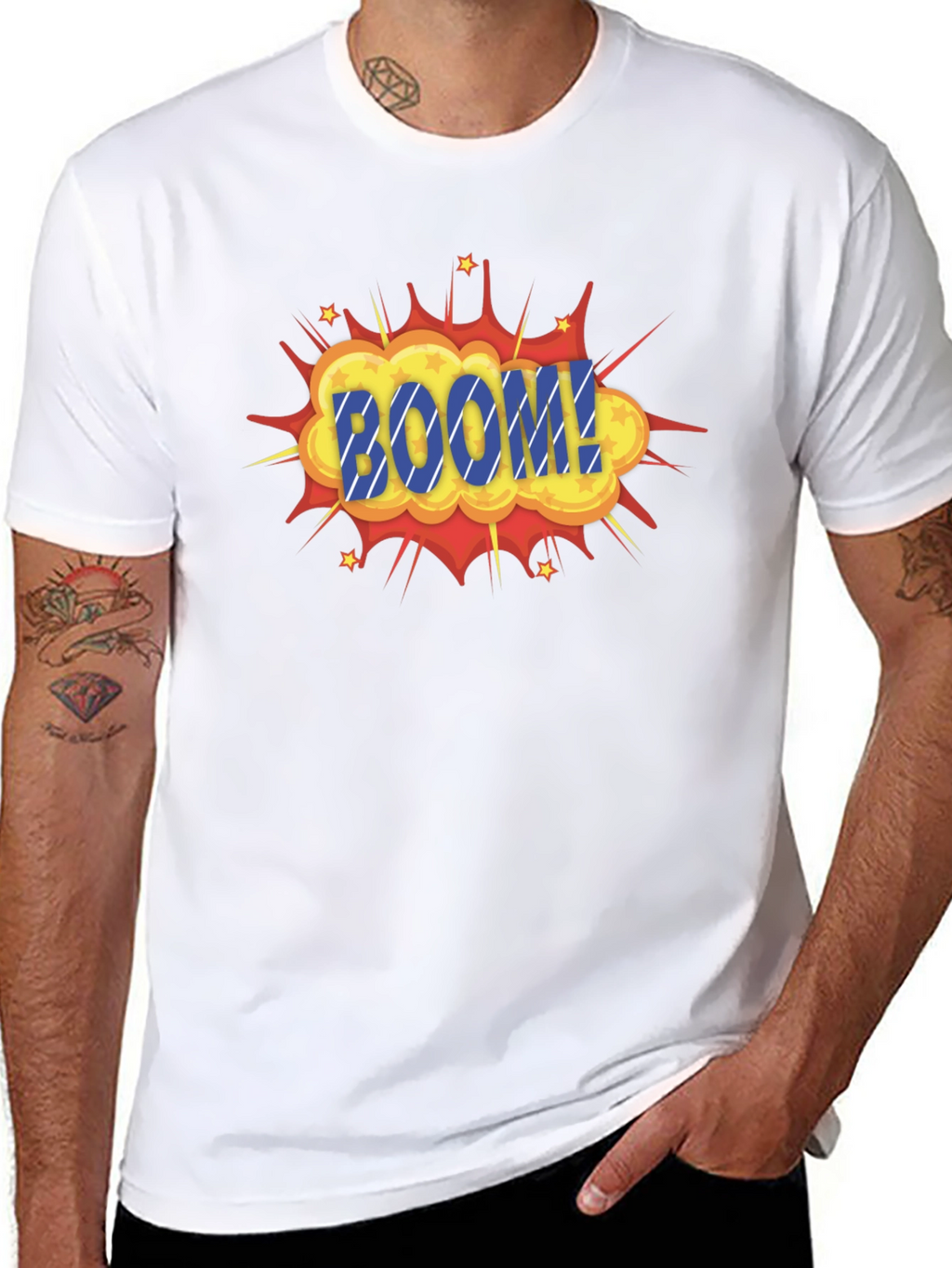 Boom Graphic Print Black T-Shirt