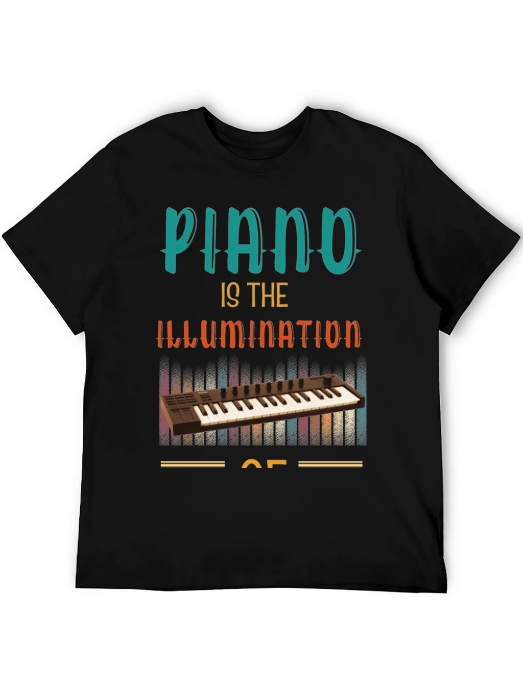 Piano Illumination T-Shirt - Music Lover Tee