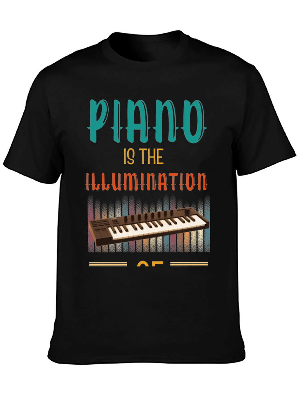 Piano Illumination T-Shirt - Music Lover Tee