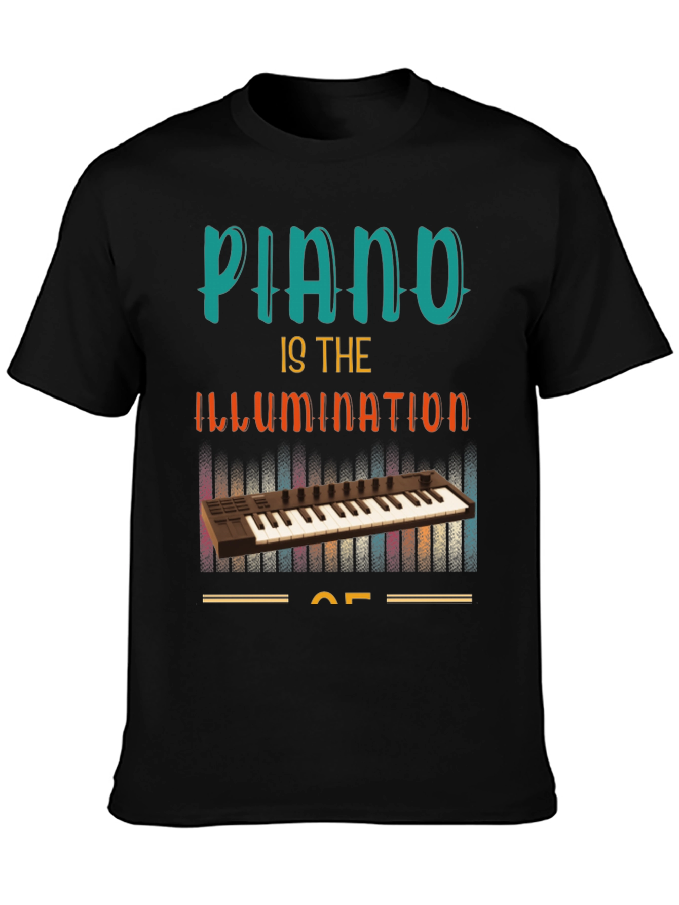 Piano Illumination T-Shirt - Music Lover Tee