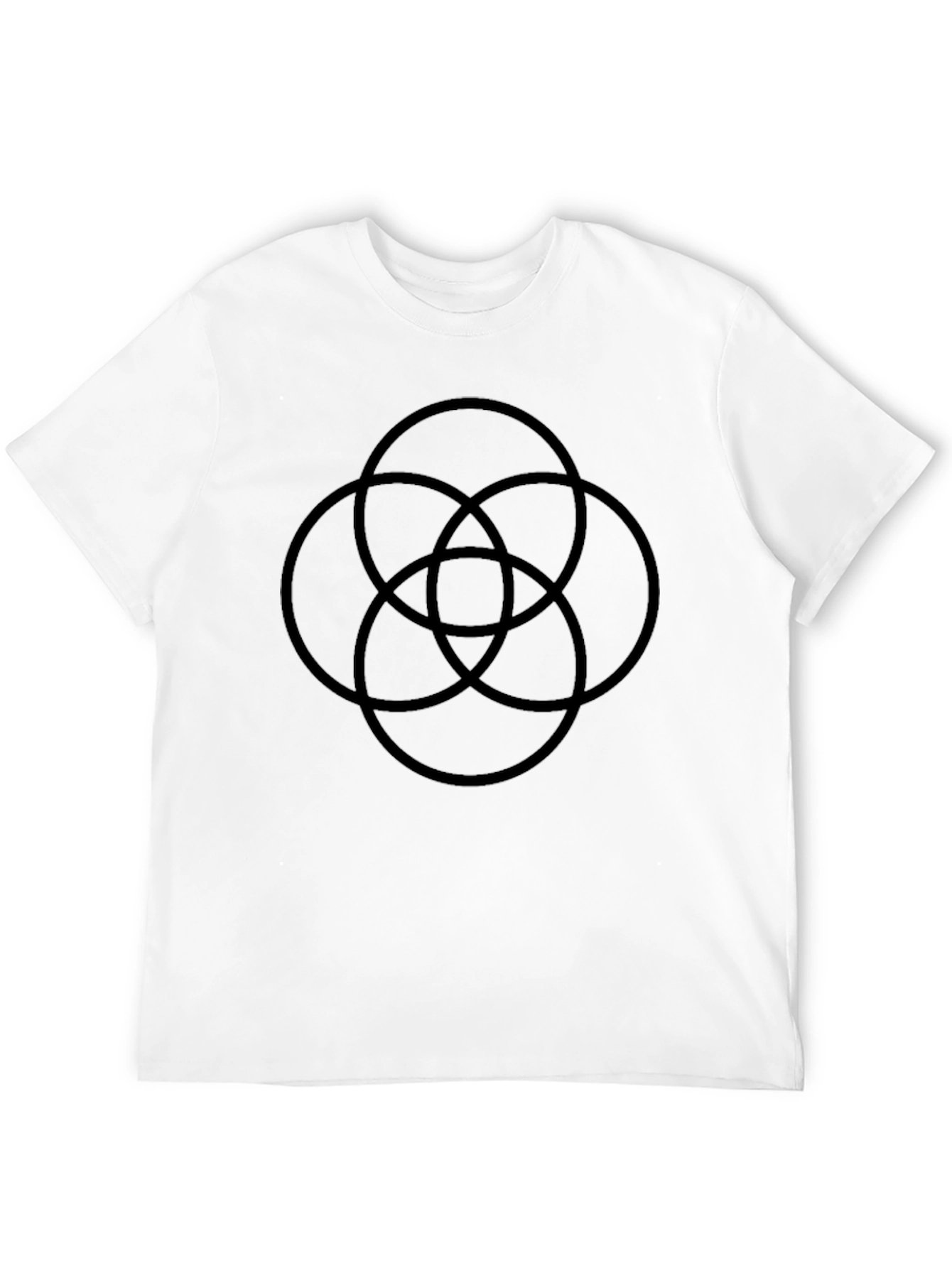 Geometric Circle Graphic Black T-Shirt for Men