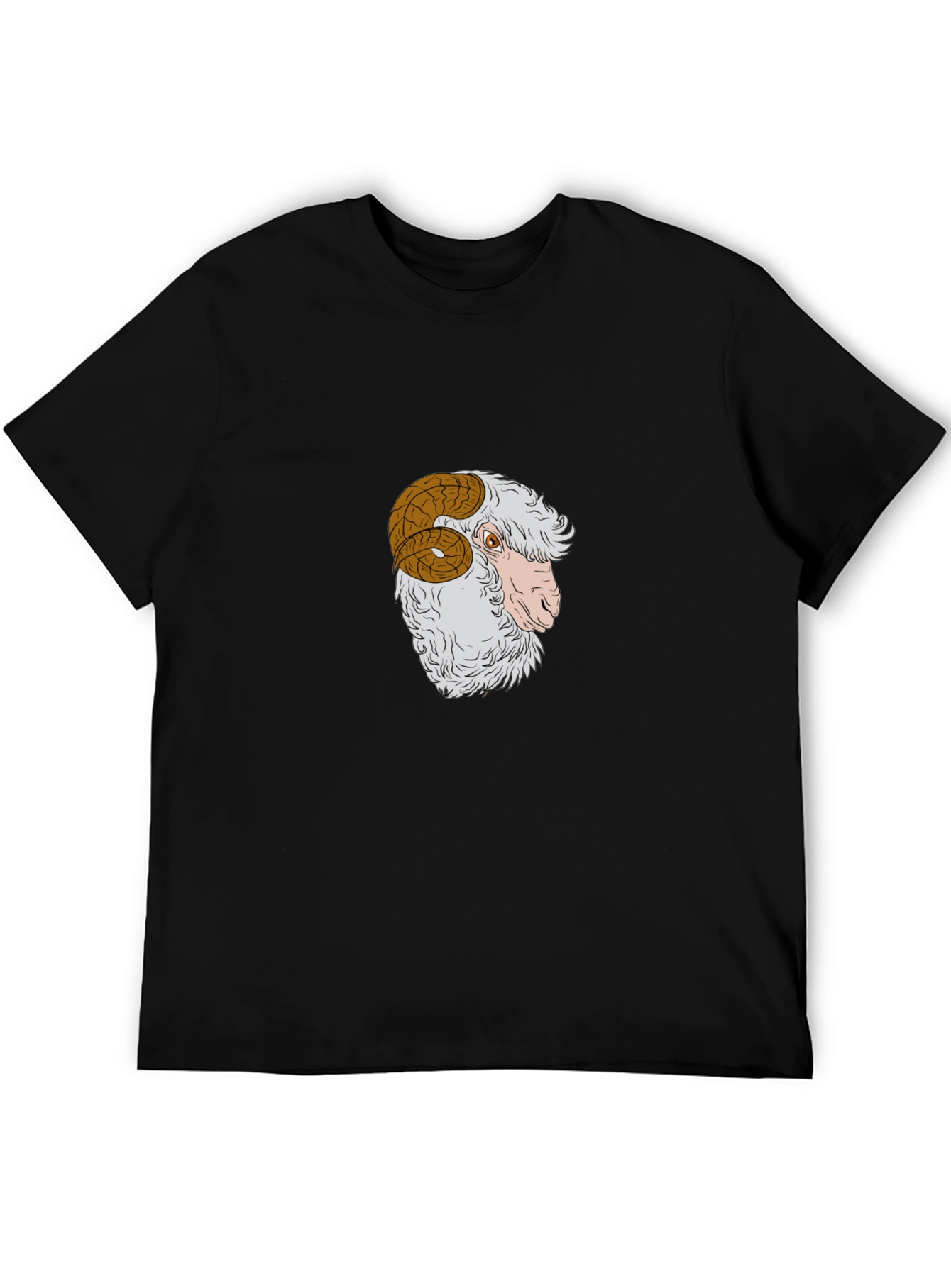 Ram Graphic Tee - Stylish Black Cotton T-Shirt