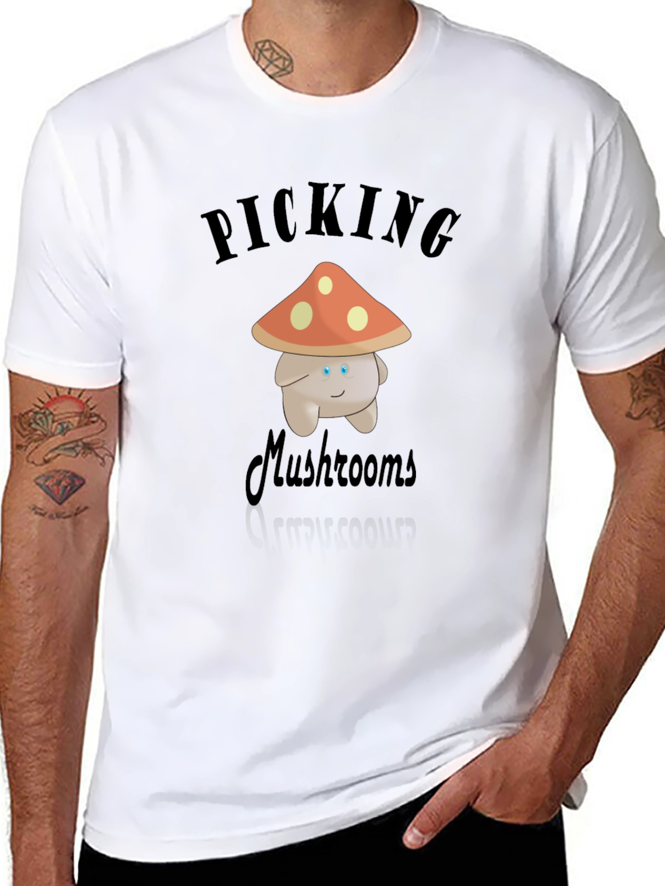 Mushroom Picking Graphic T-Shirt