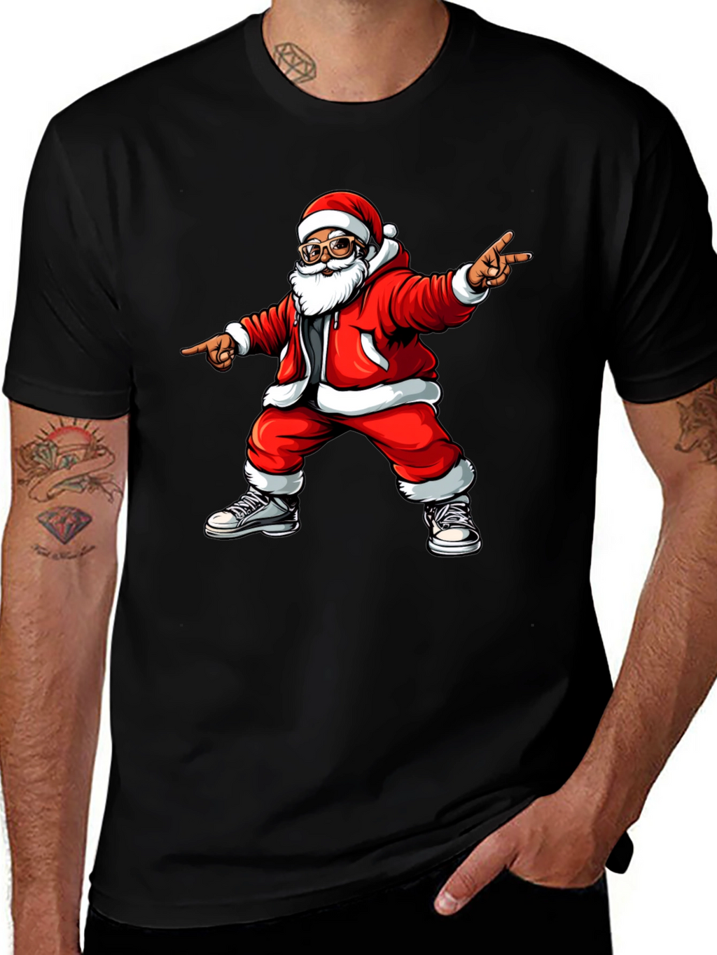Santa Claus Graphic Tee - Holiday Cheer T-Shirt