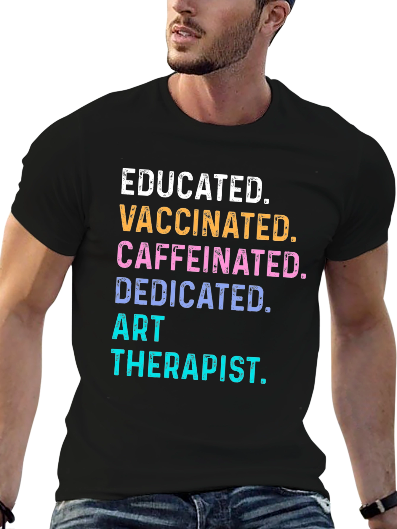 Educated Vaccinated Art Therapist Novelty T-Shirt