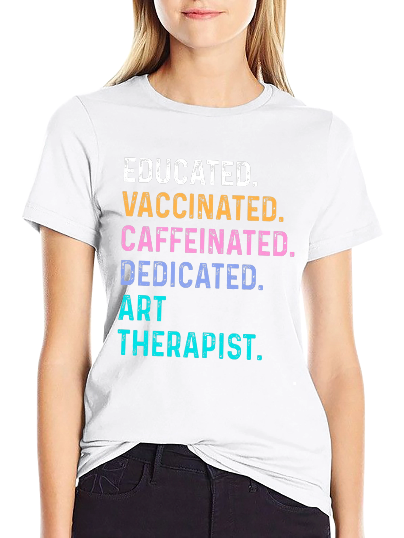 Educated Vaccinated Art Therapist Novelty T-Shirt