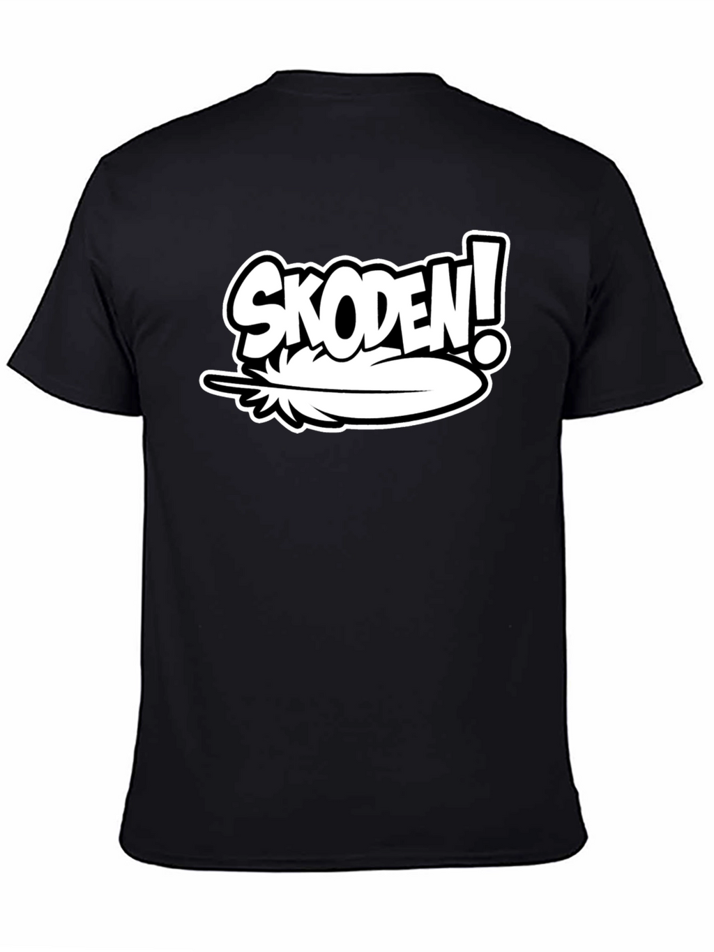 Skoden! Feather Graphic Black T-Shirt