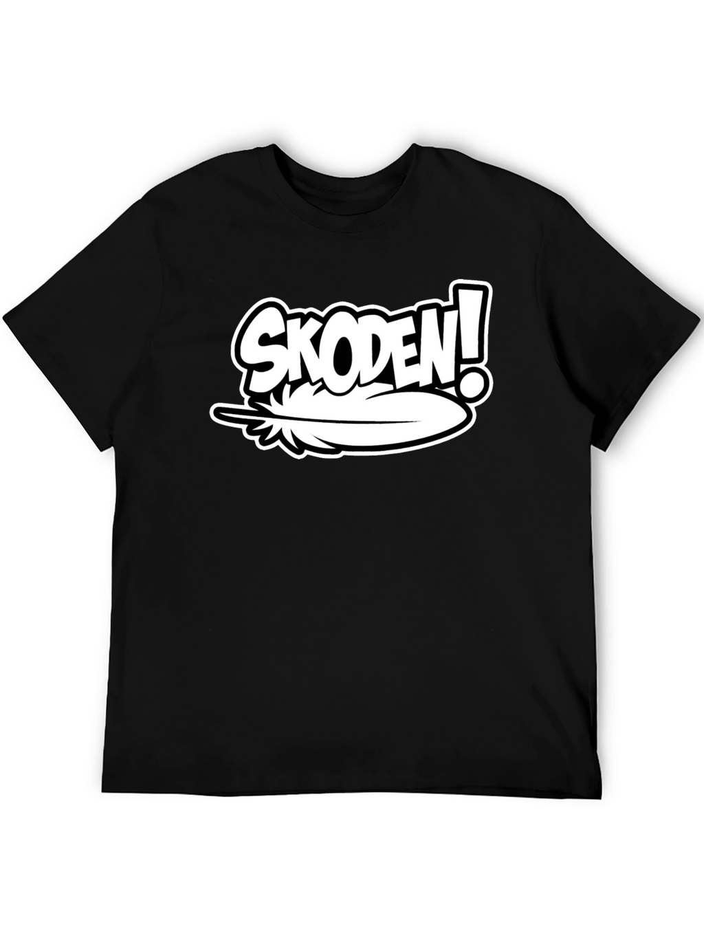 Skoden! Feather Graphic Black T-Shirt
