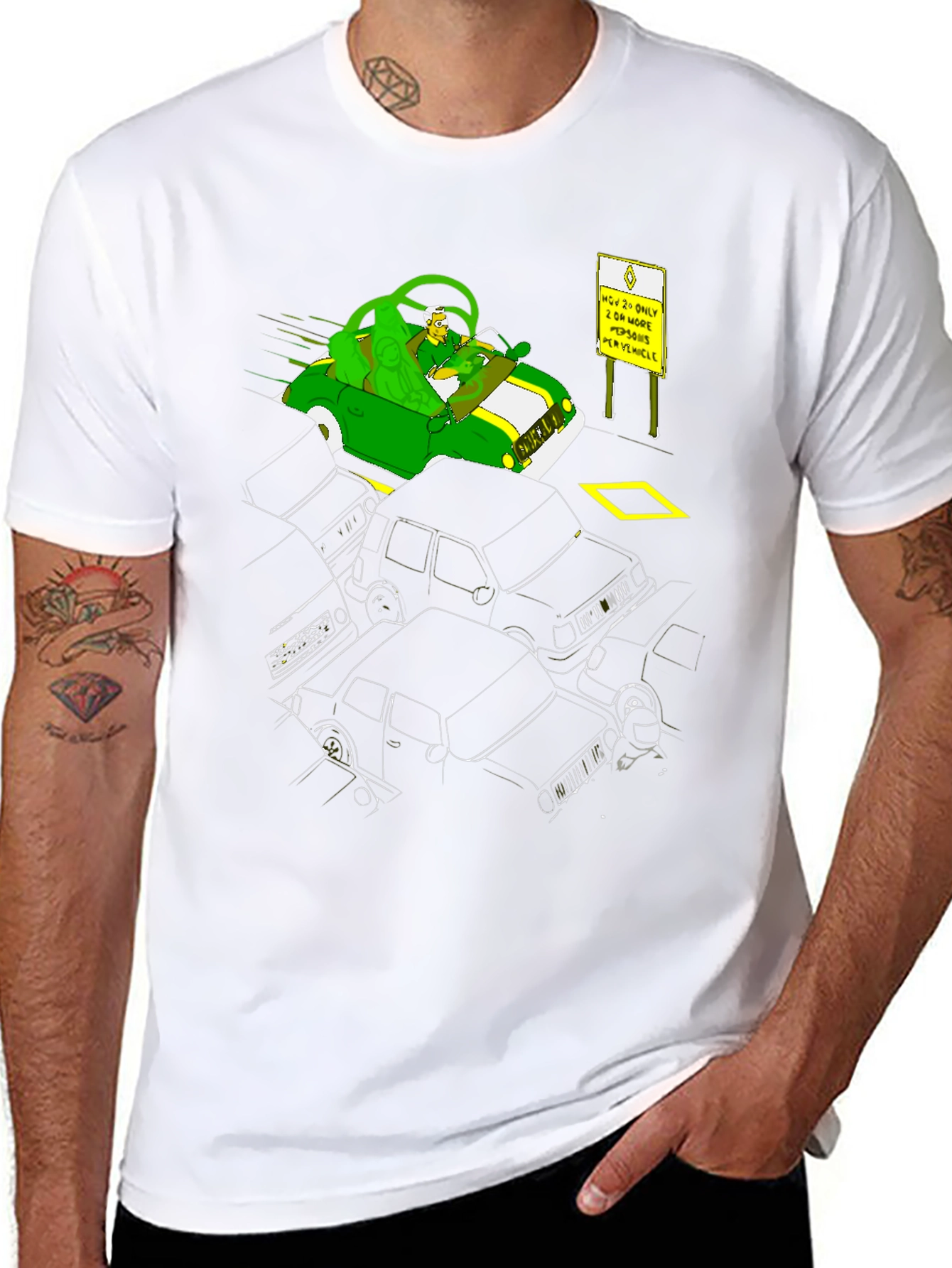 Cartoon Carpool Tee