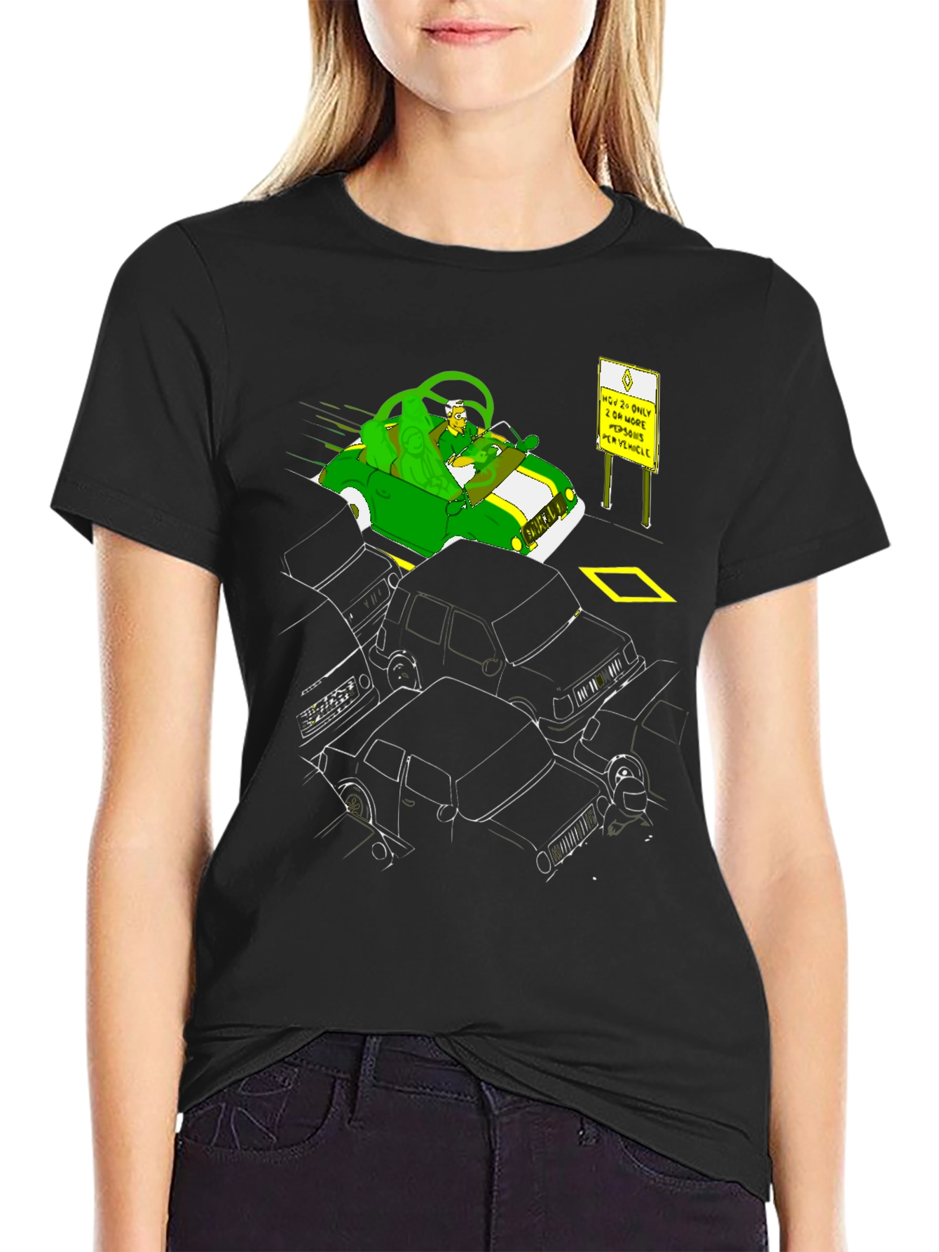Cartoon Carpool Tee