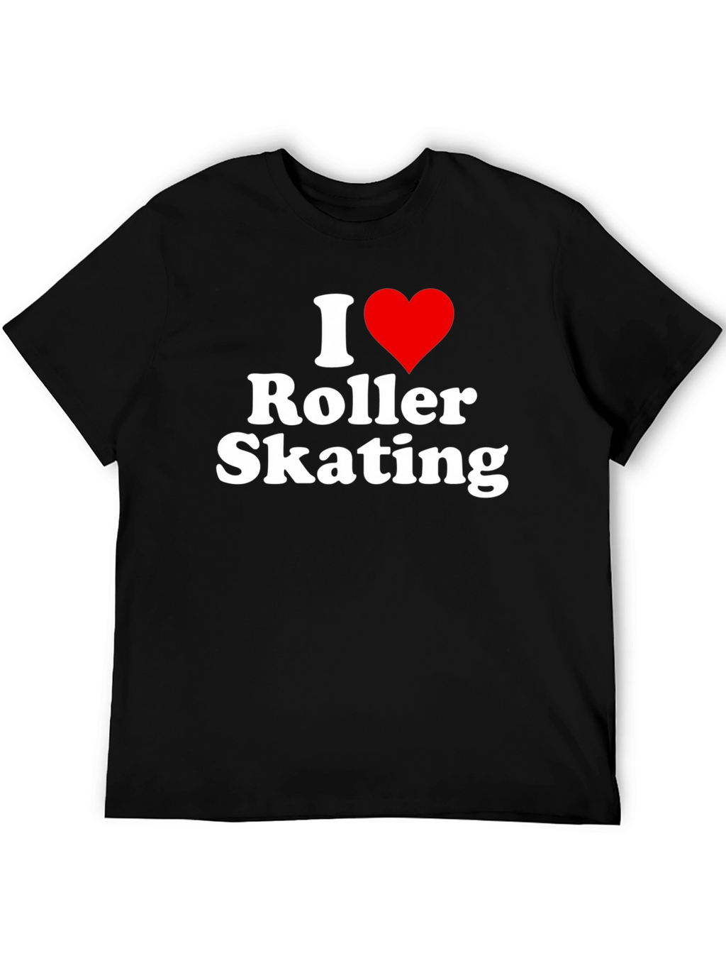 I Heart Roller Skating Black T-Shirt