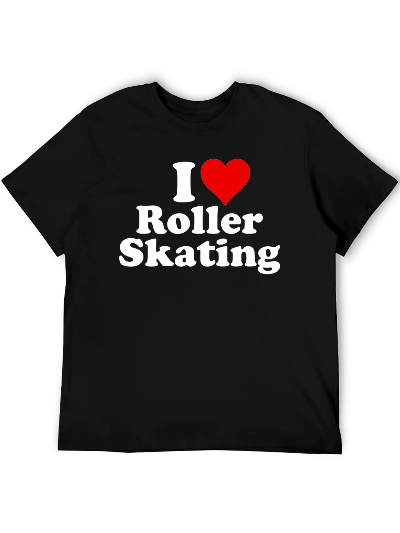 I Heart Roller Skating Black T-Shirt