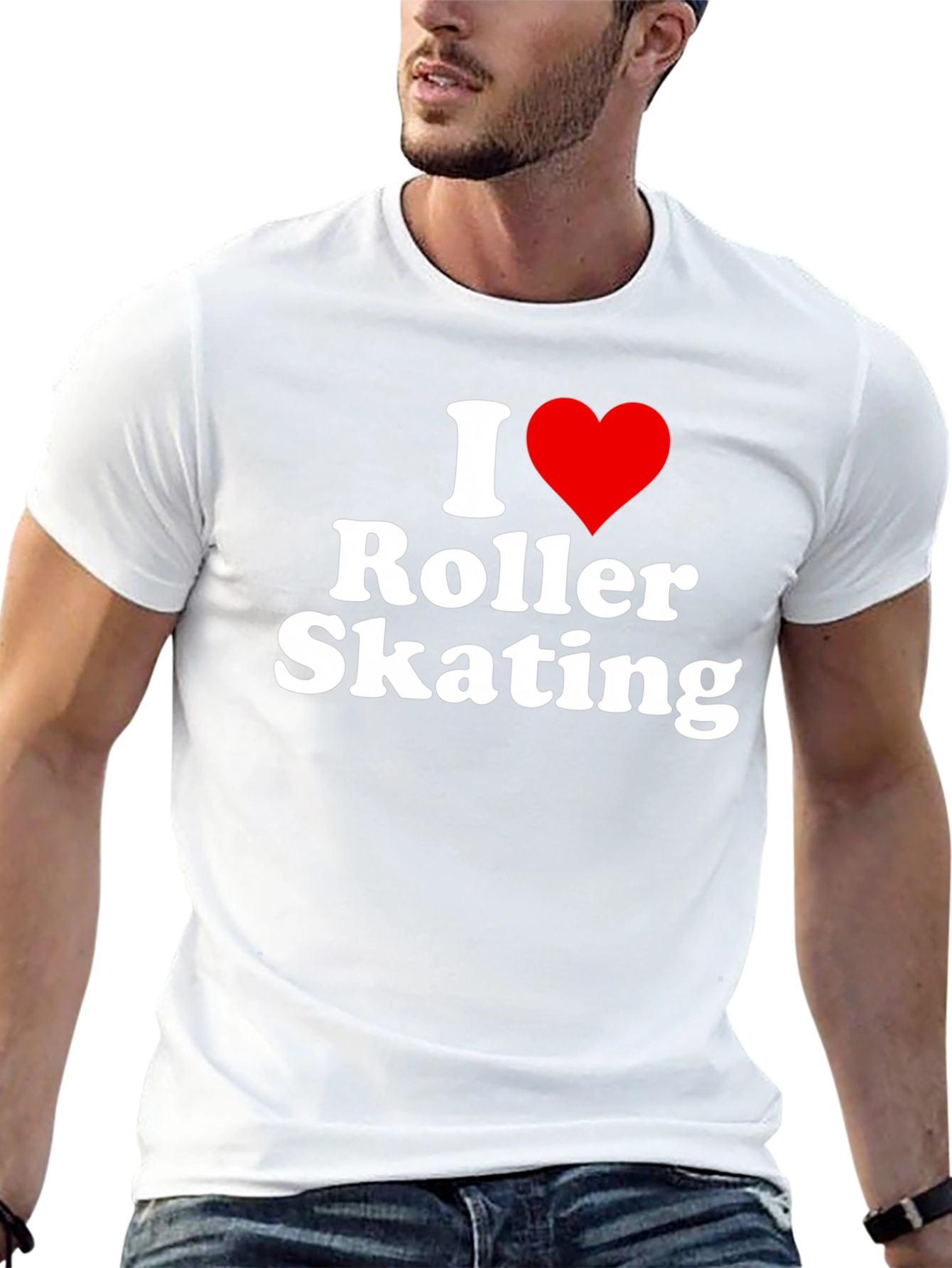 I Heart Roller Skating Black T-Shirt