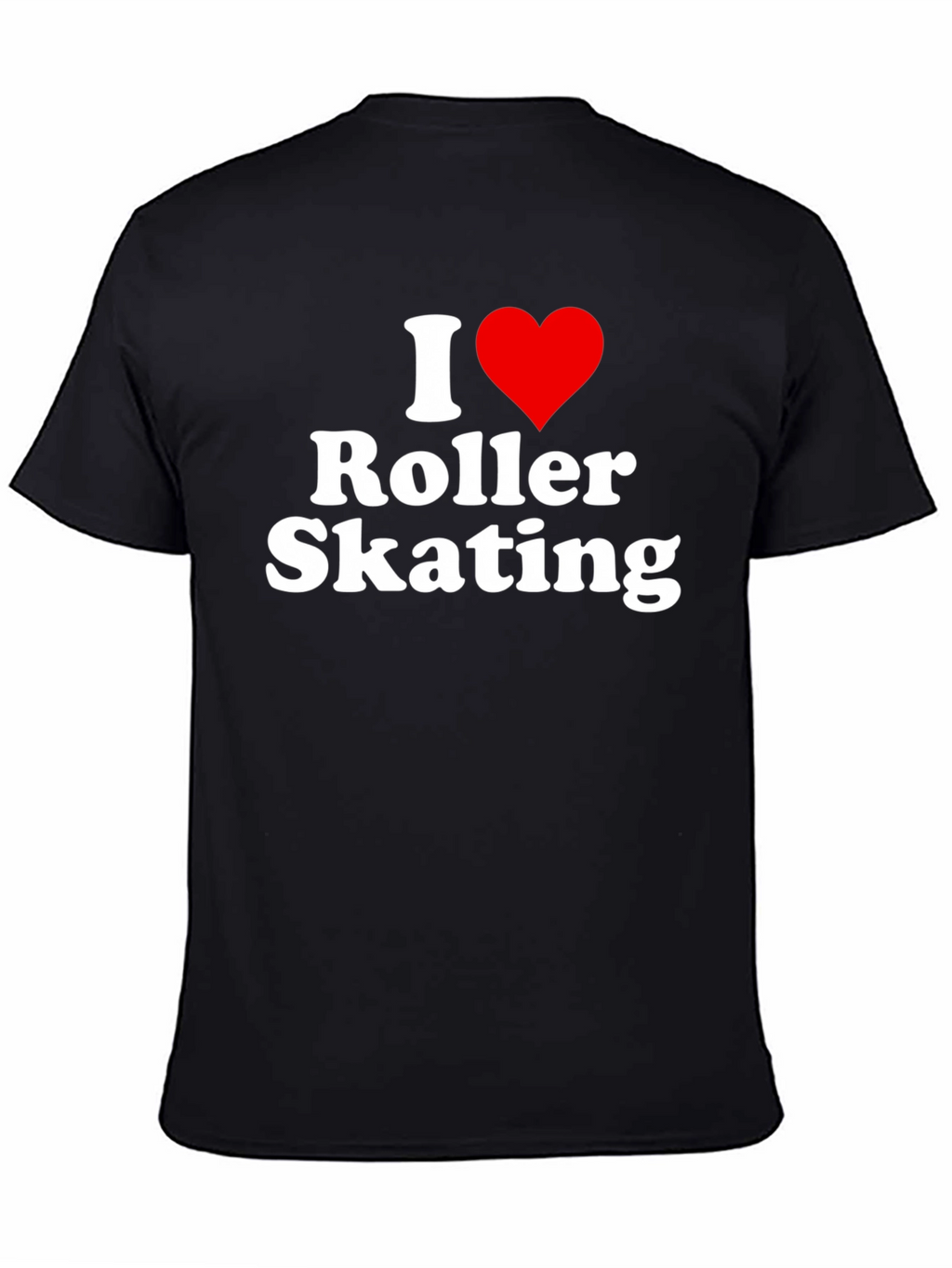 I Heart Roller Skating Black T-Shirt