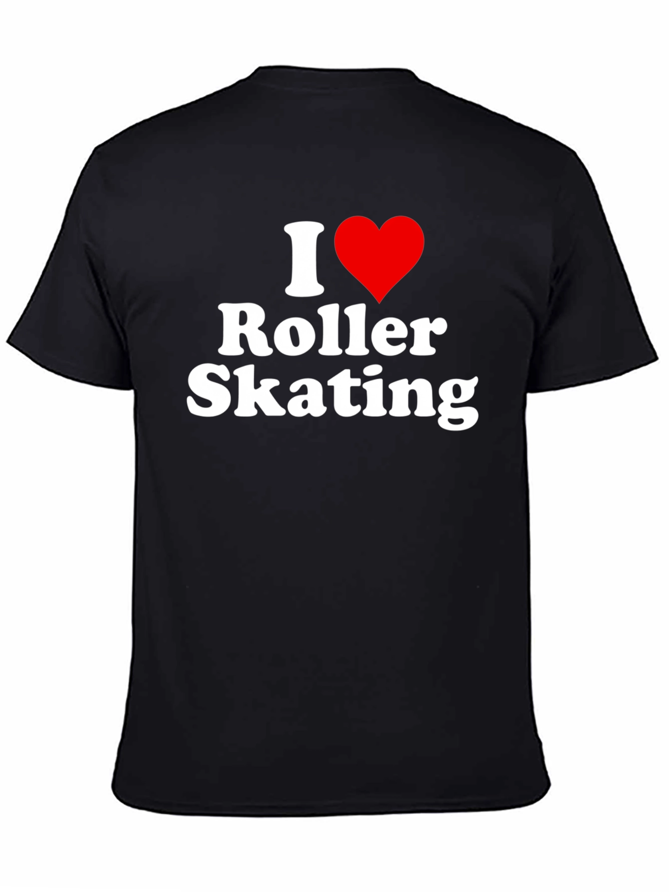 I Heart Roller Skating Black T-Shirt
