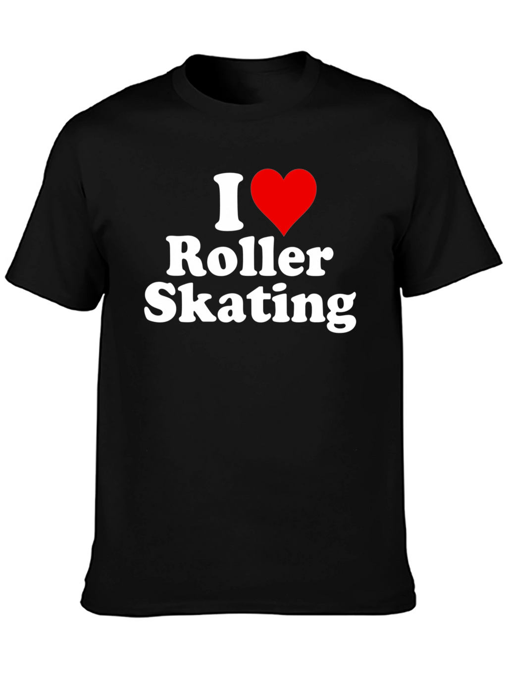 I Heart Roller Skating Black T-Shirt