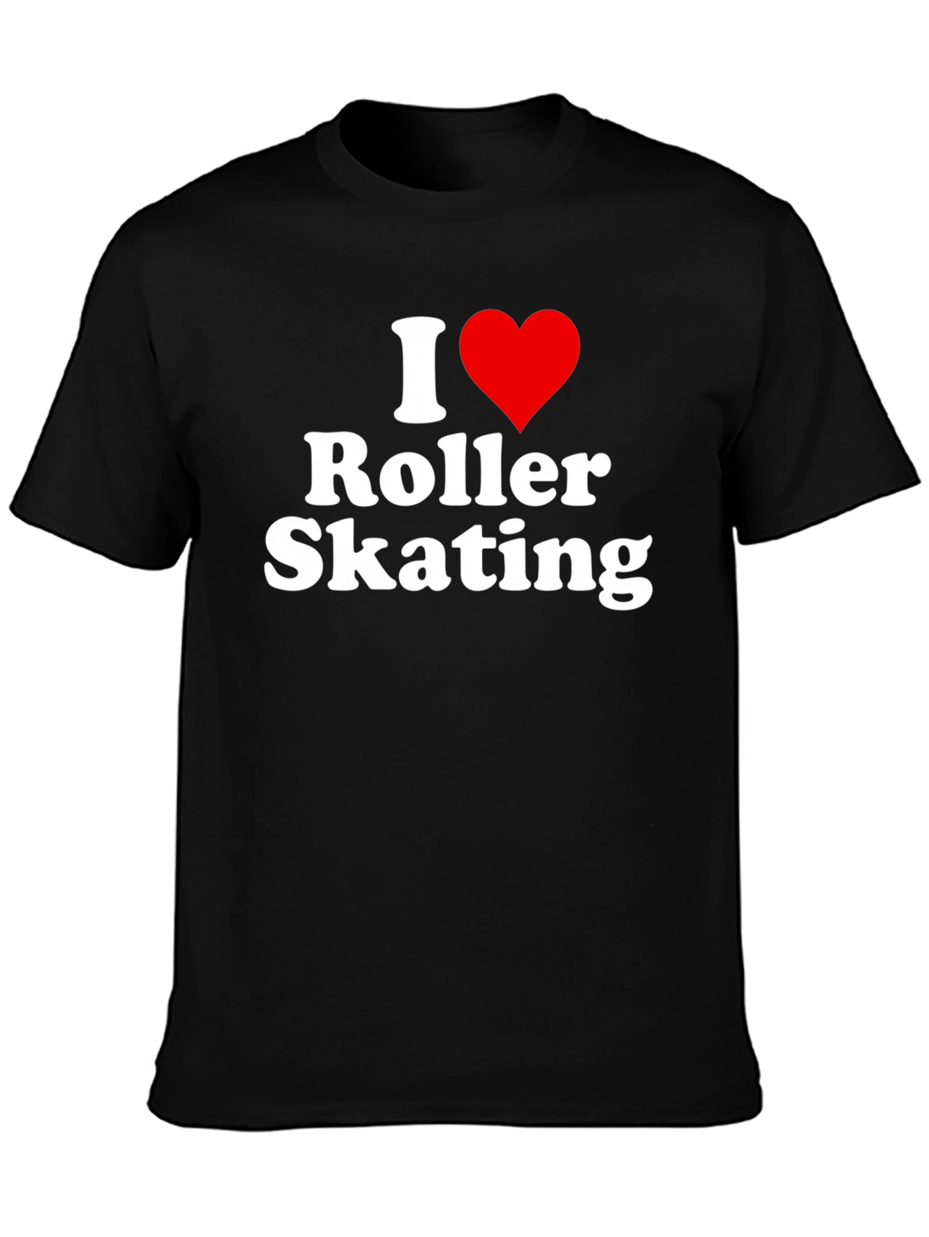 I Heart Roller Skating Black T-Shirt